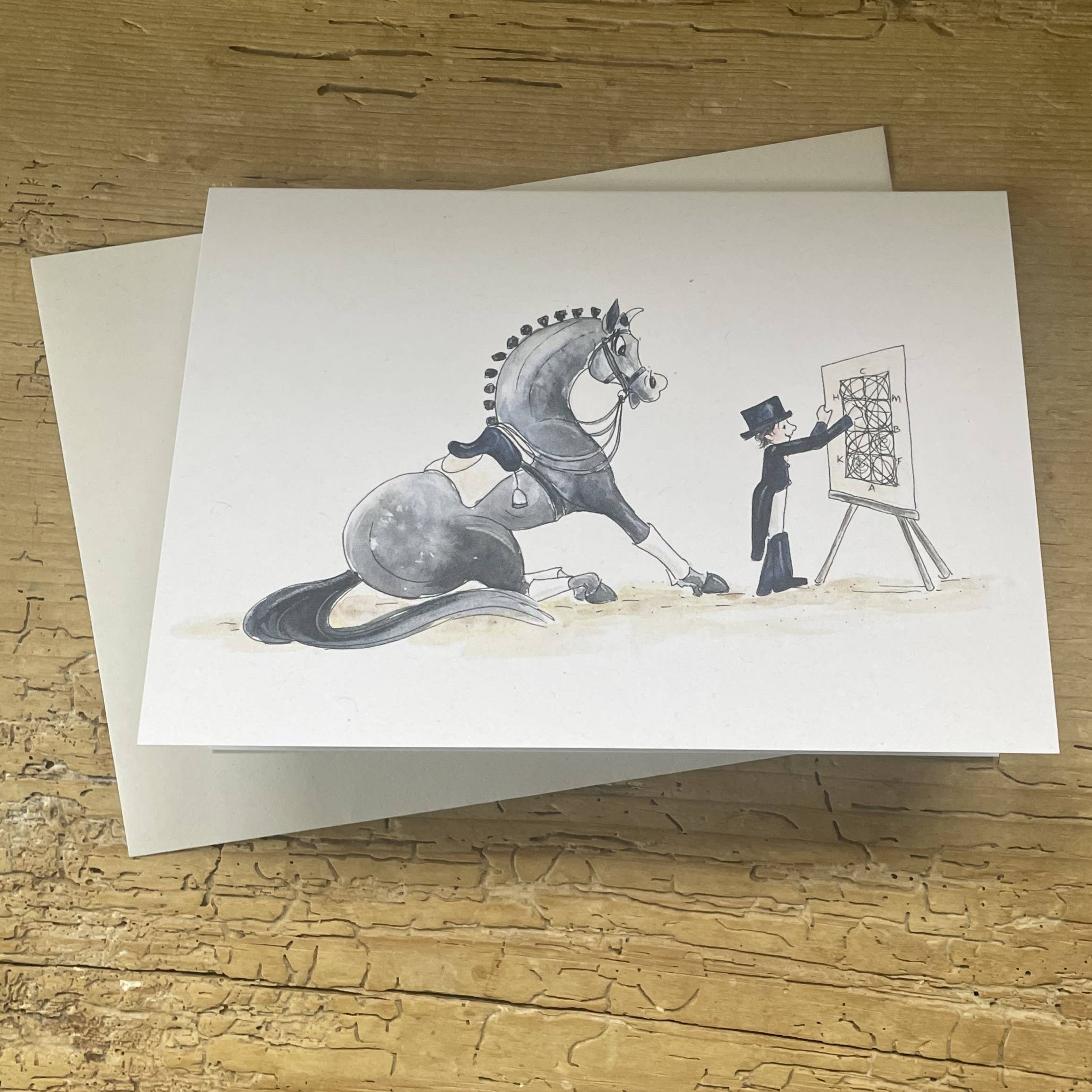 Halt At X Dressage Greeting Card