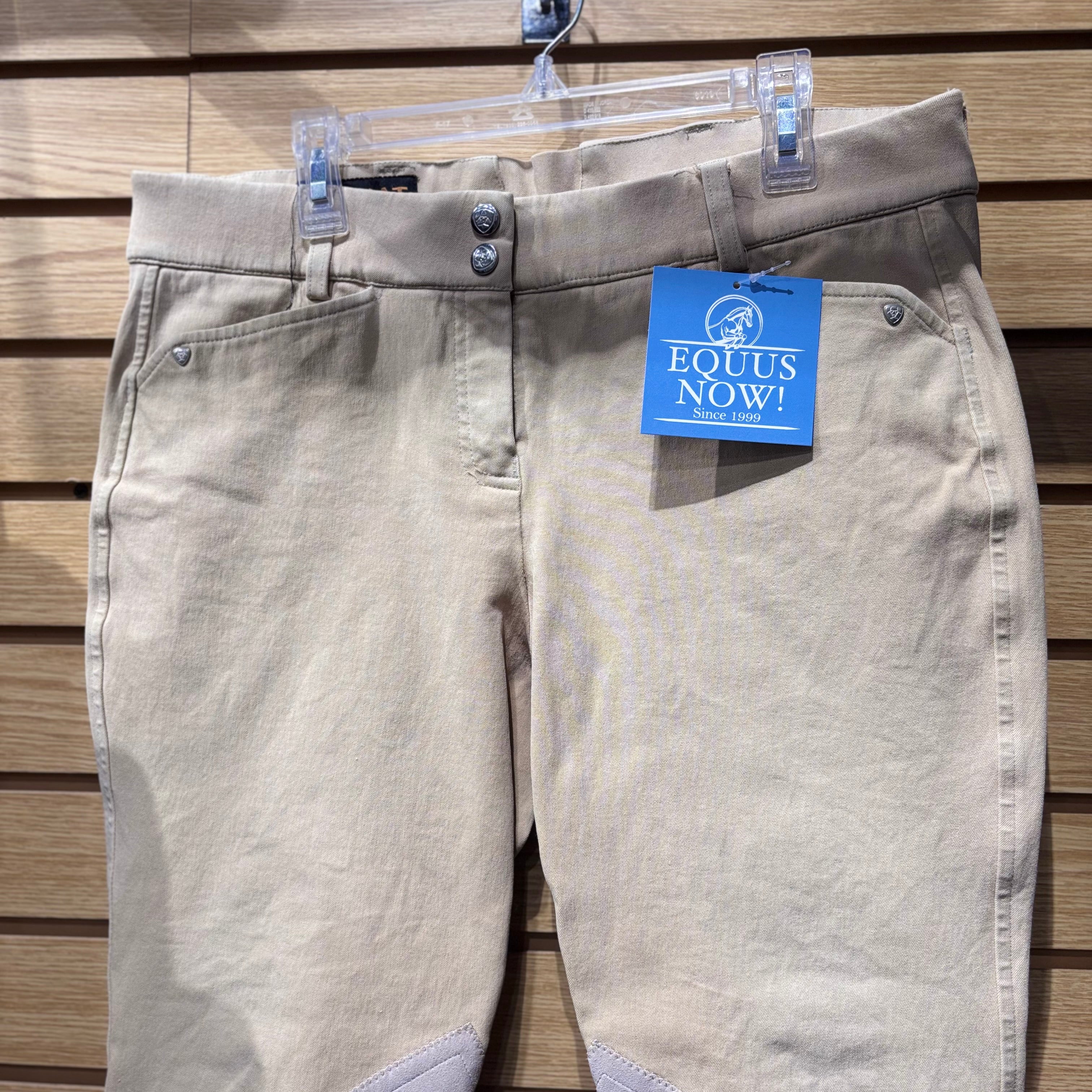 Used 32R Ariat Heritage Tan Knee Patch Breeches