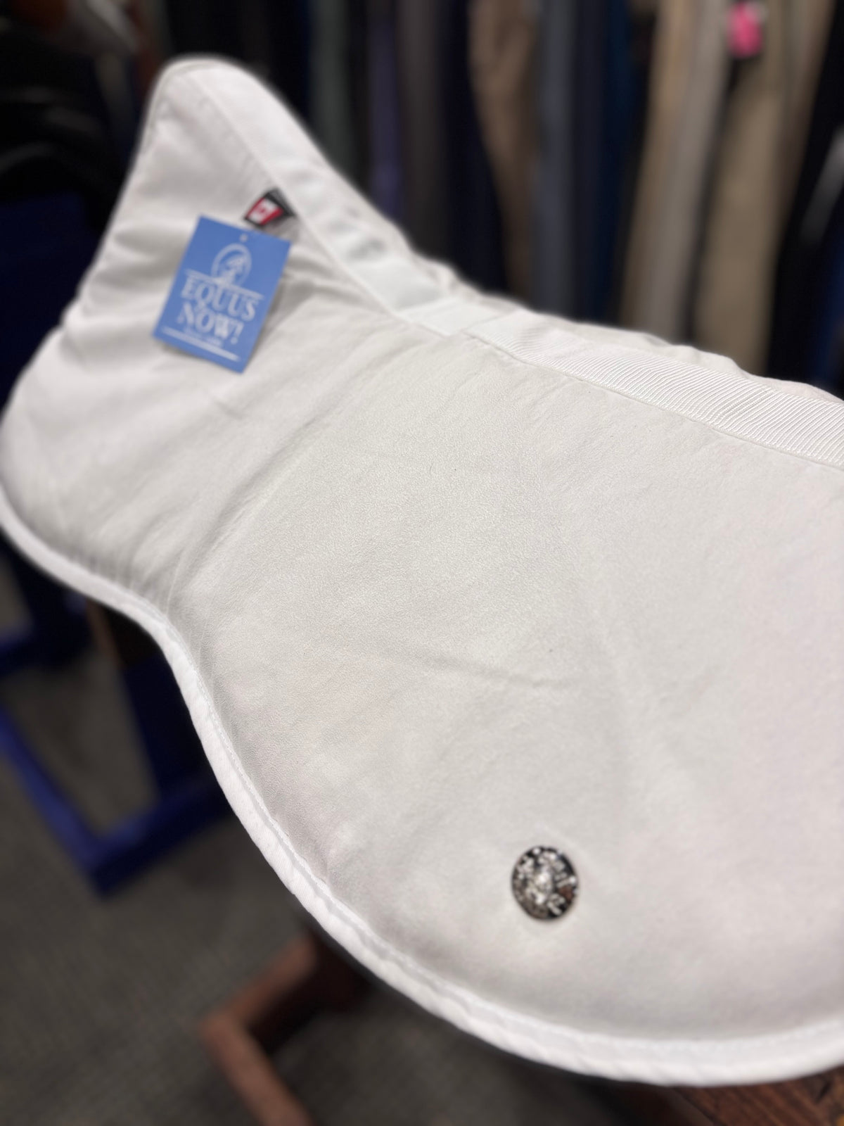 Used Dressage White Ogilvy Memory Foam Half Pad