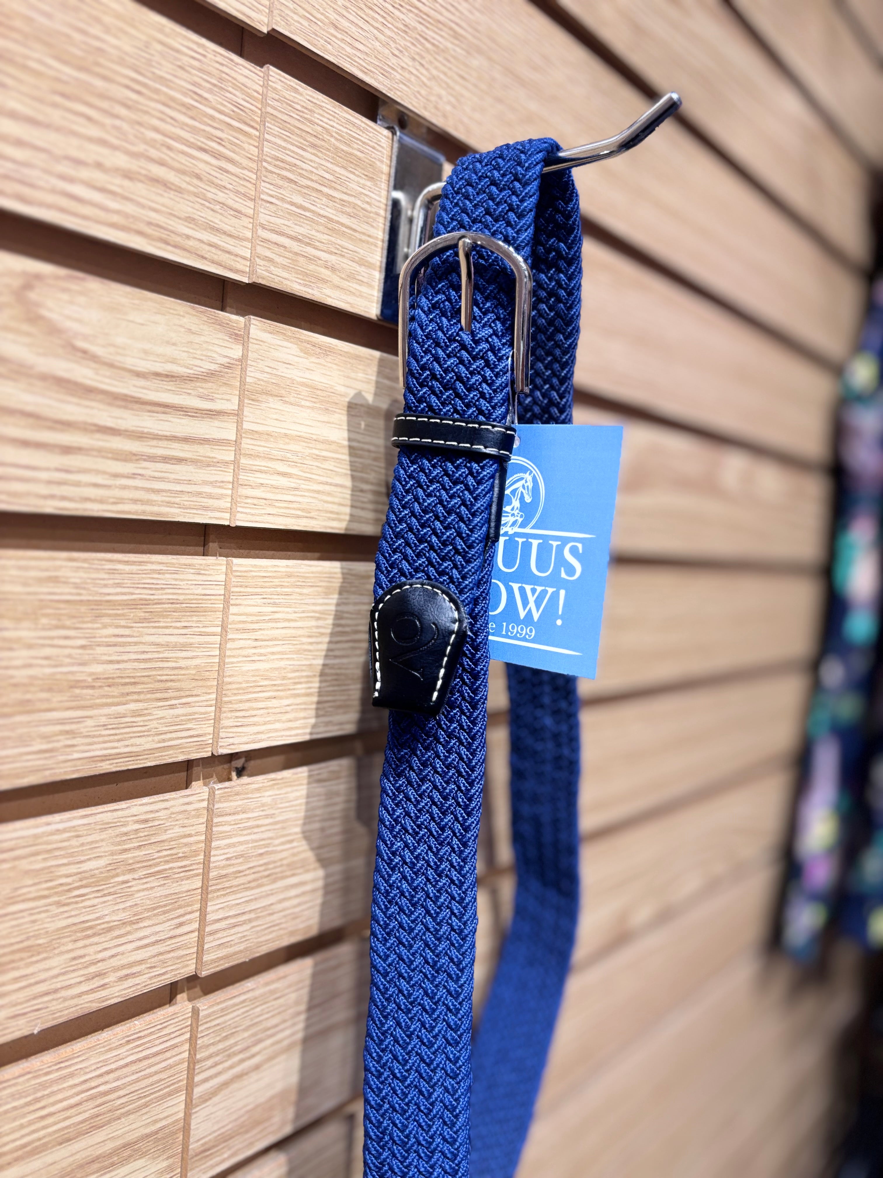 Used Medium Navy Ovation Braided Belt