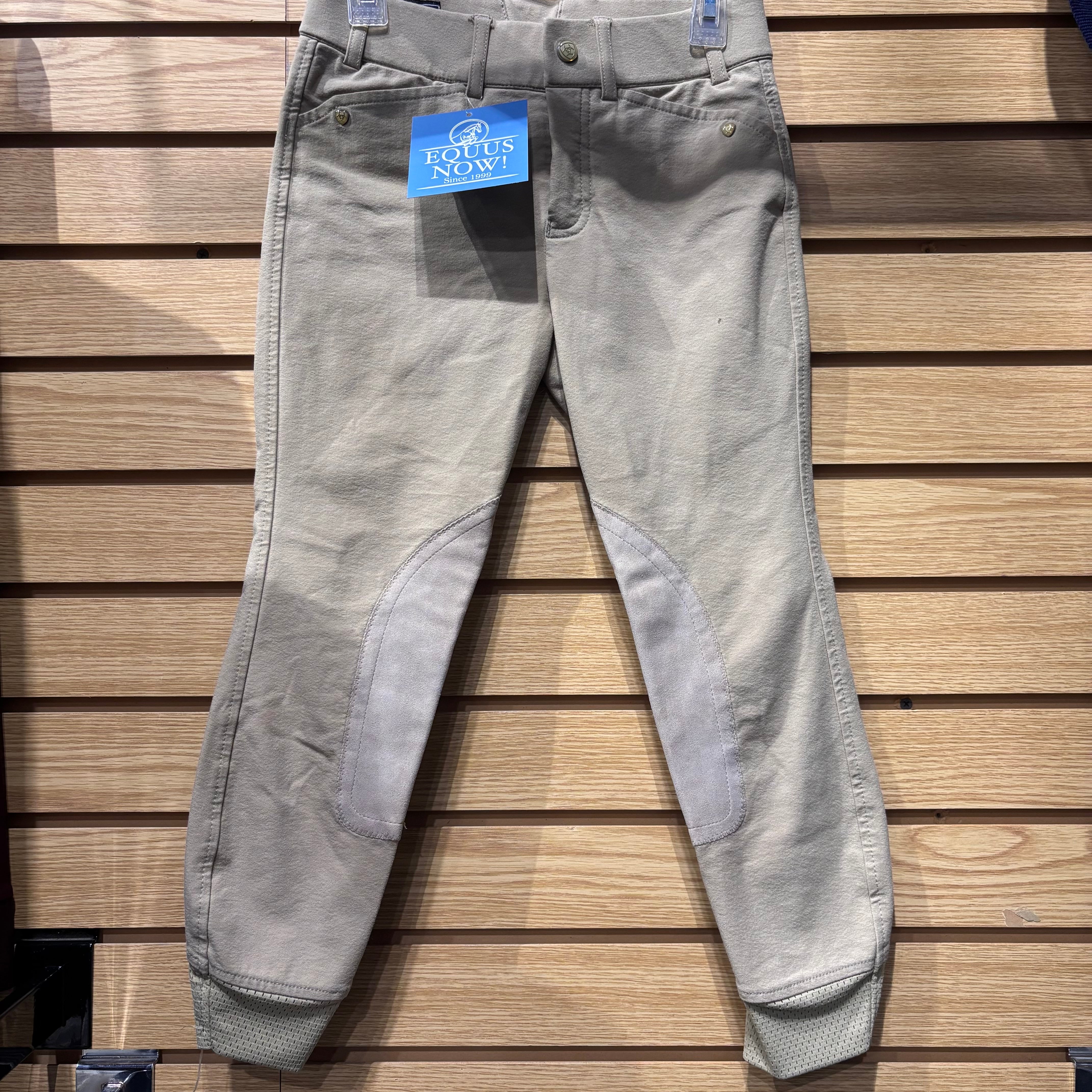 Used Youth US 8 Tan Ariat Elite Knee Patch Breeches