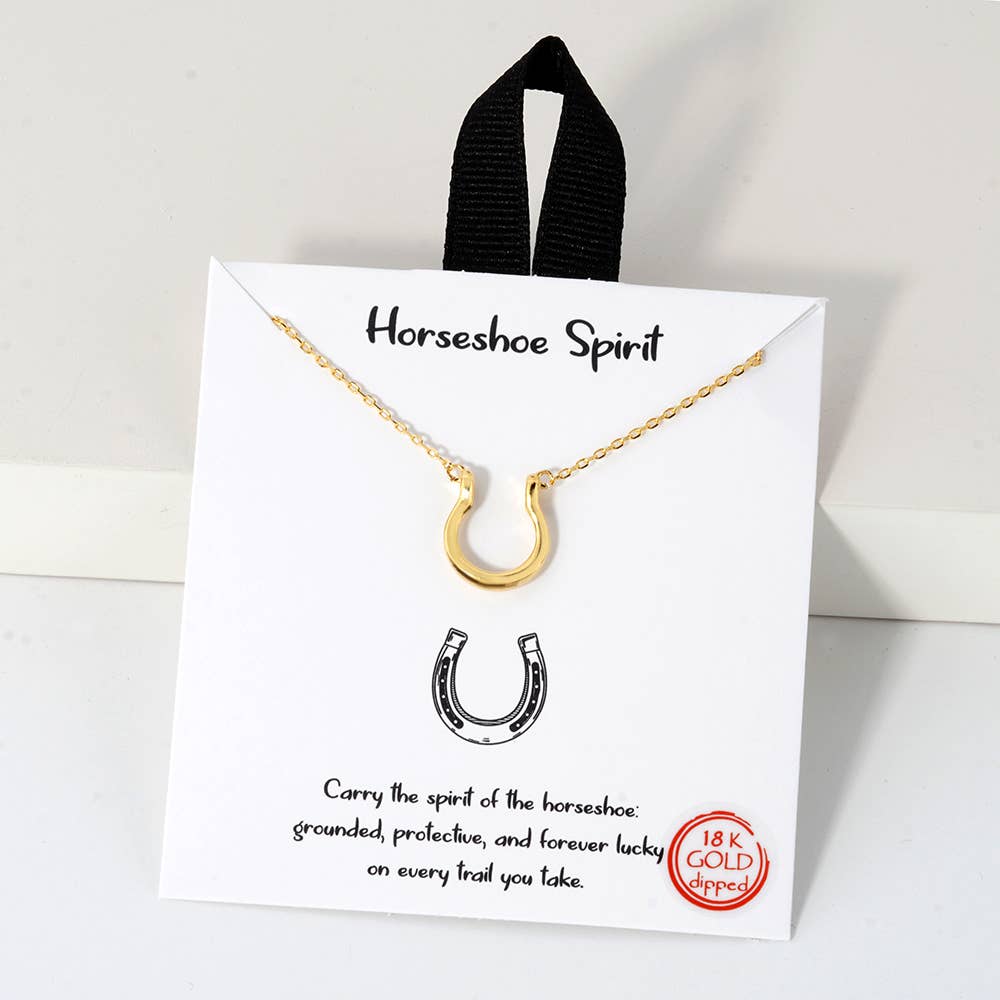 HORSESHOE SPIRIT PENDANT NECKLACE