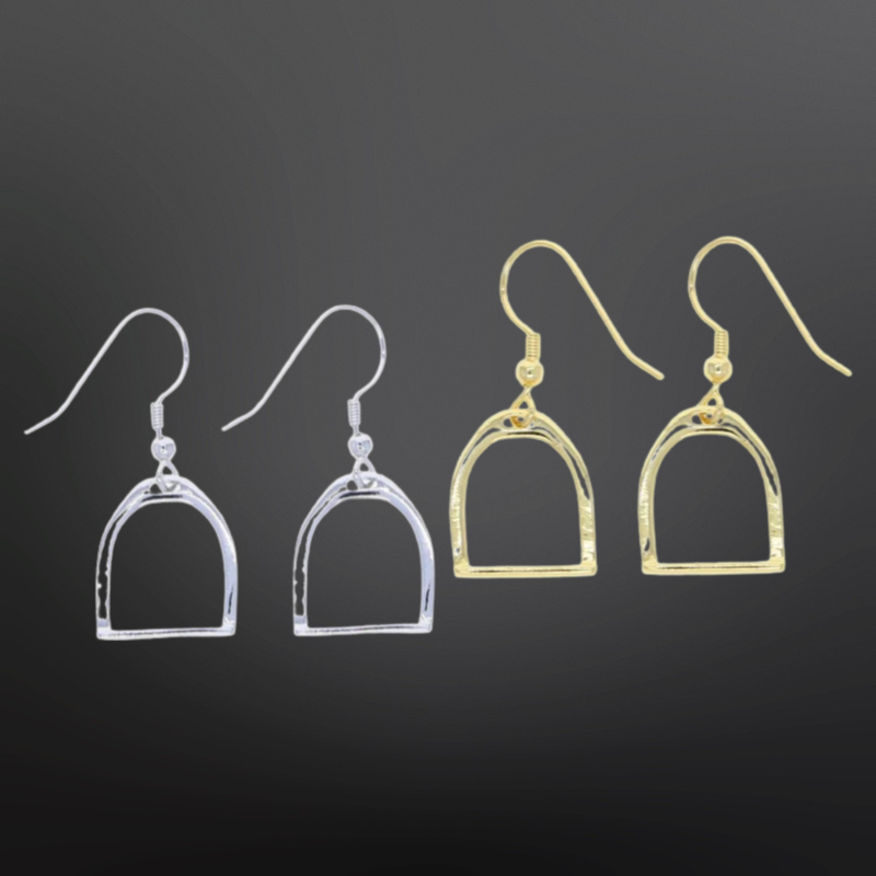 Equestrian Sterling Silver Stirrup Iron Earrings