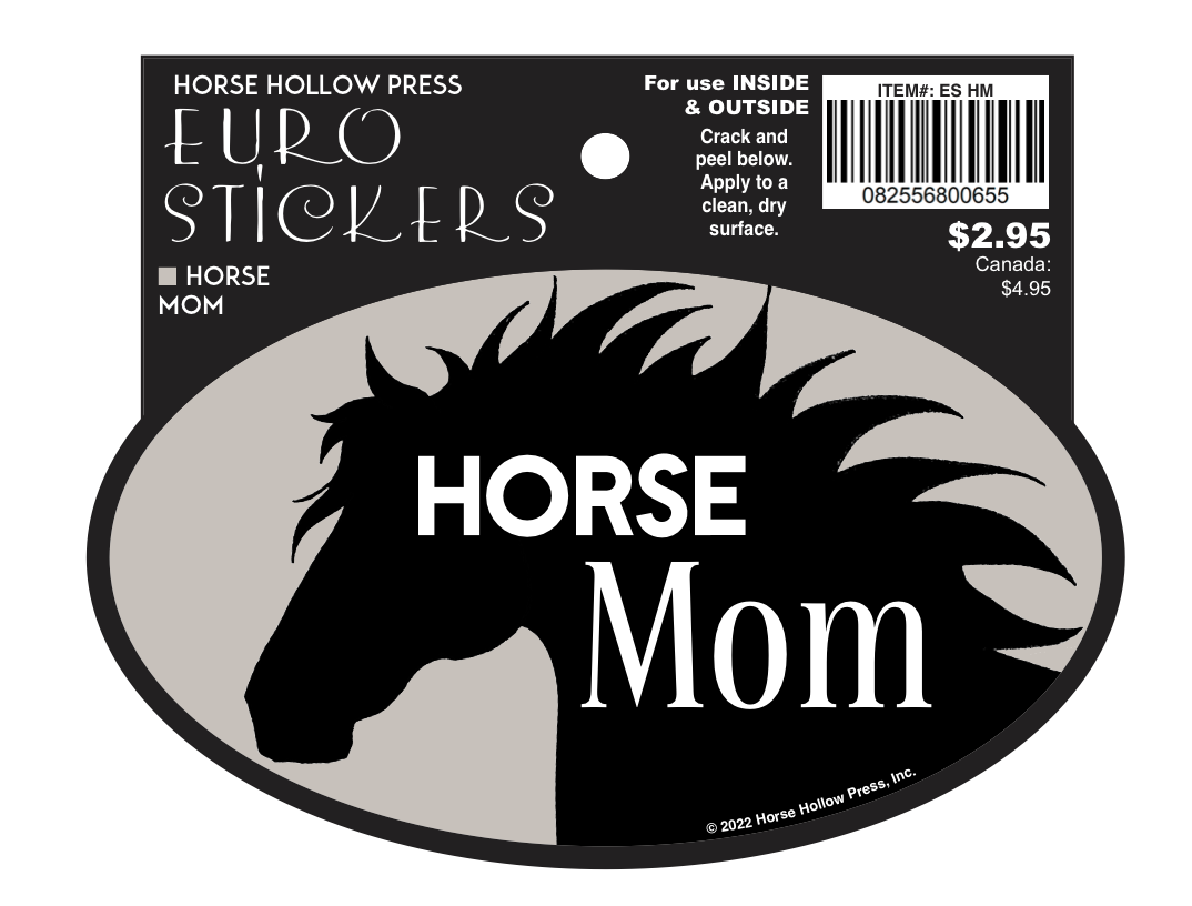 Horse Hollow Press | Pretty Snarky Equestrian Cards|Stickers - Oval Equestrian Horse Sticker / Horse Mom / WATERPROOF