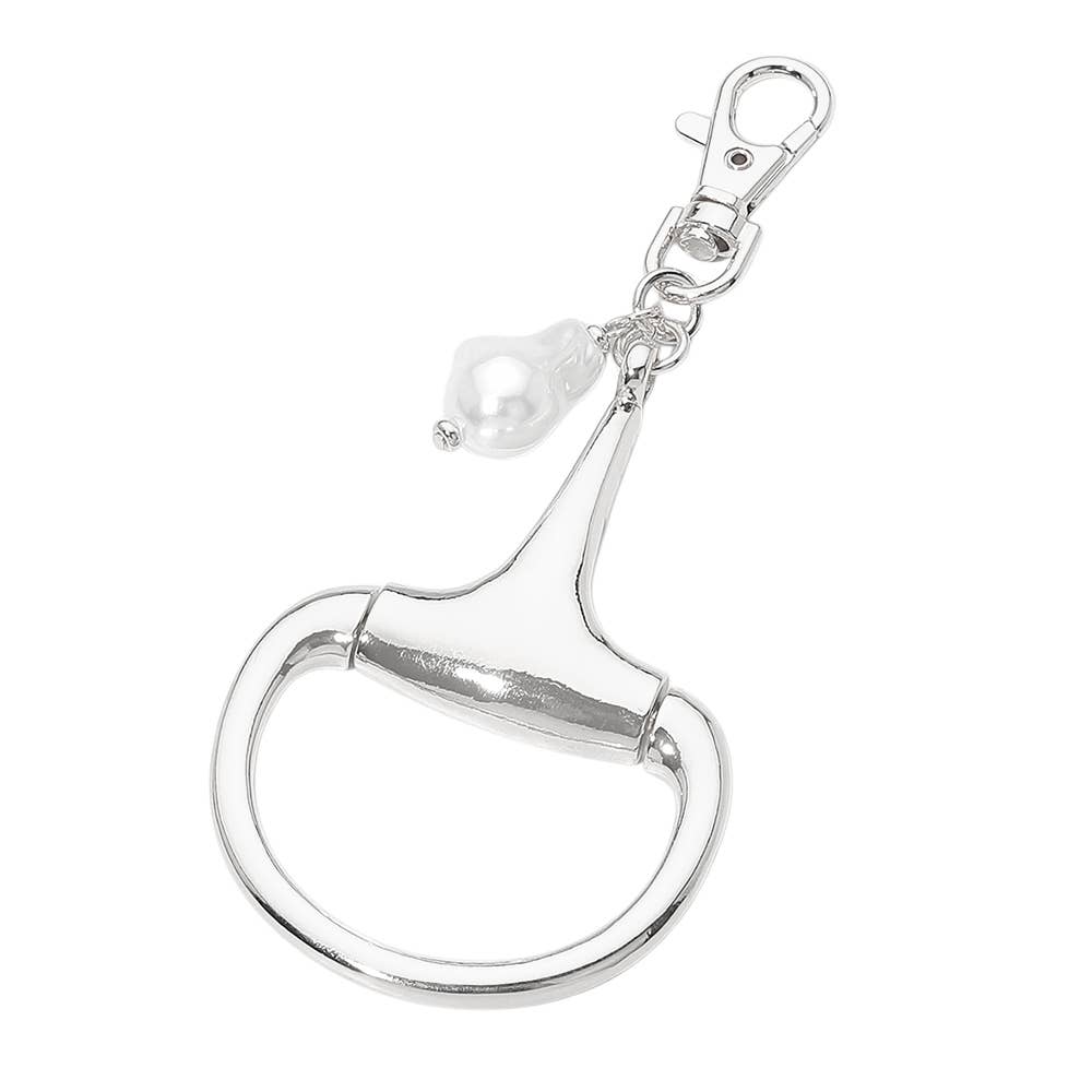Sensibling Corp. - Pearl Accent Horsebit Keychain Bag Charm