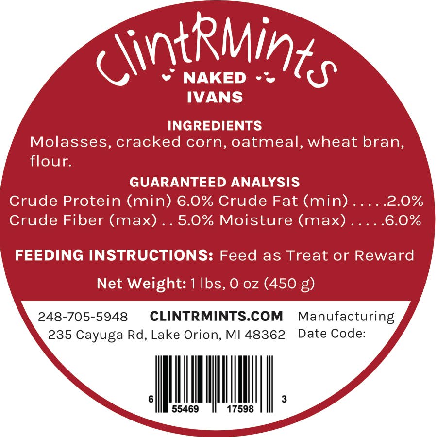 ClintRMint Horse Treats Naked Ivan Flavor