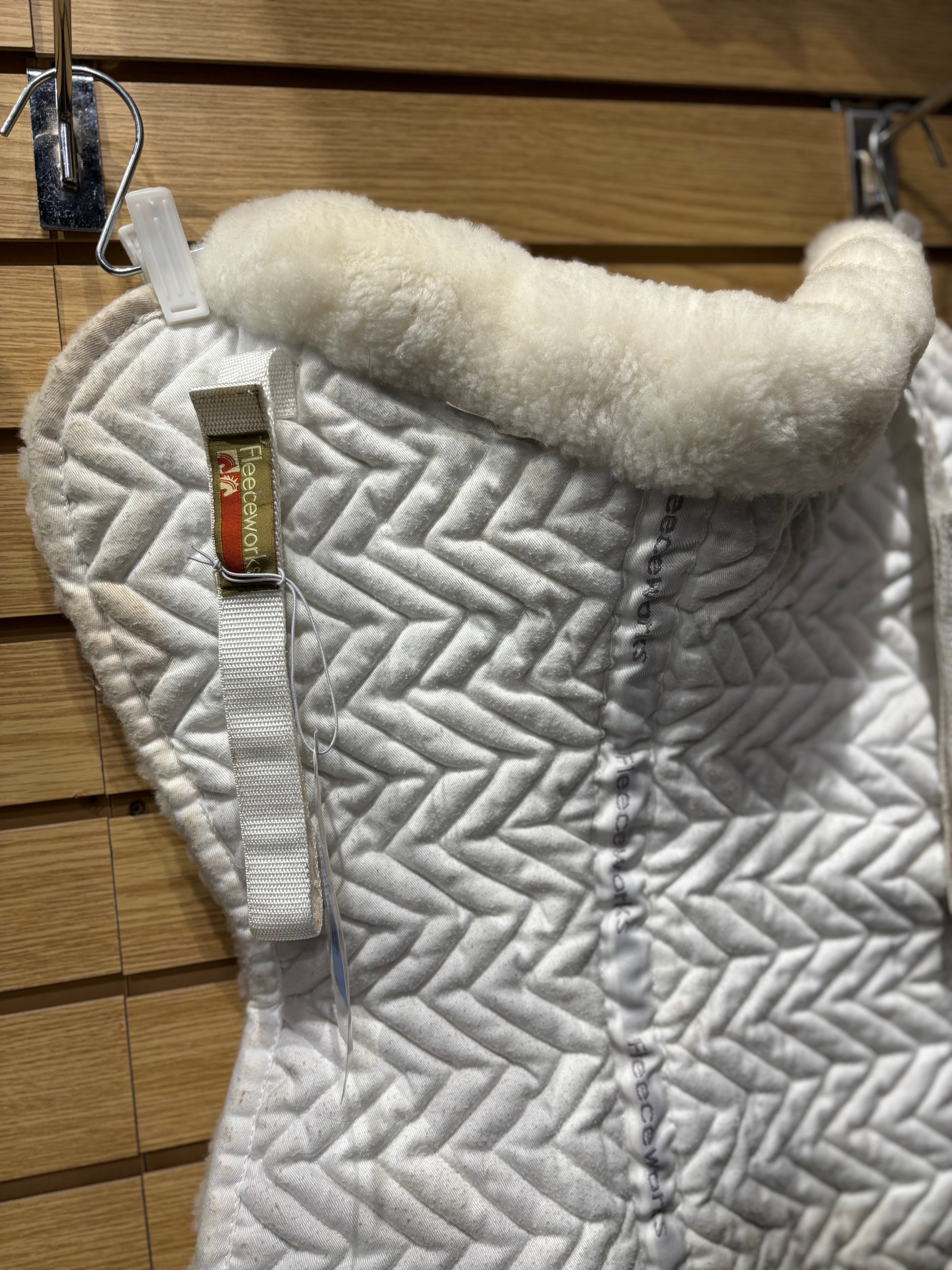 Used Fleeceworks White Sheepskin Half Pad