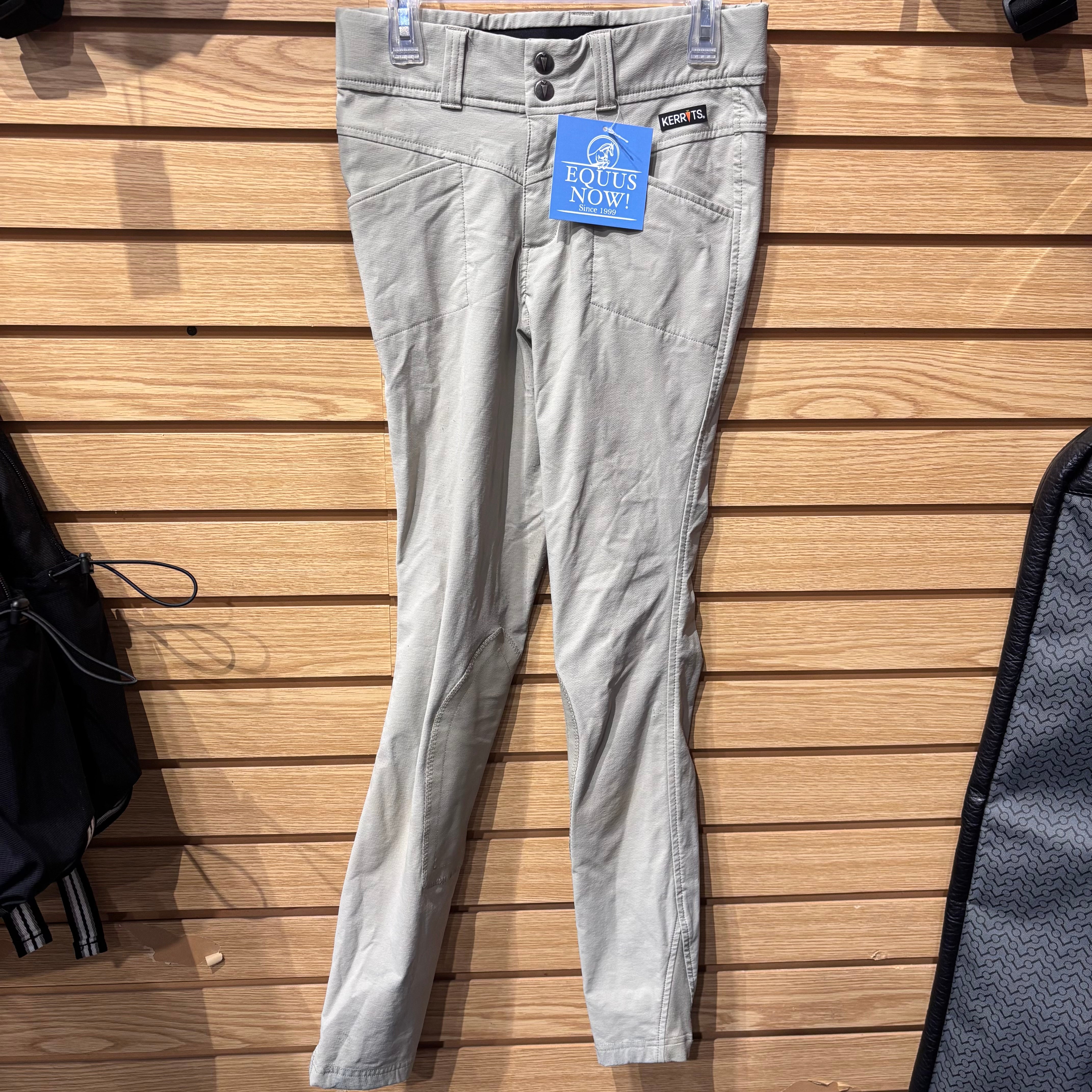 Used Youth XL Tan Kerrits Crossover Knee Patch Breeches