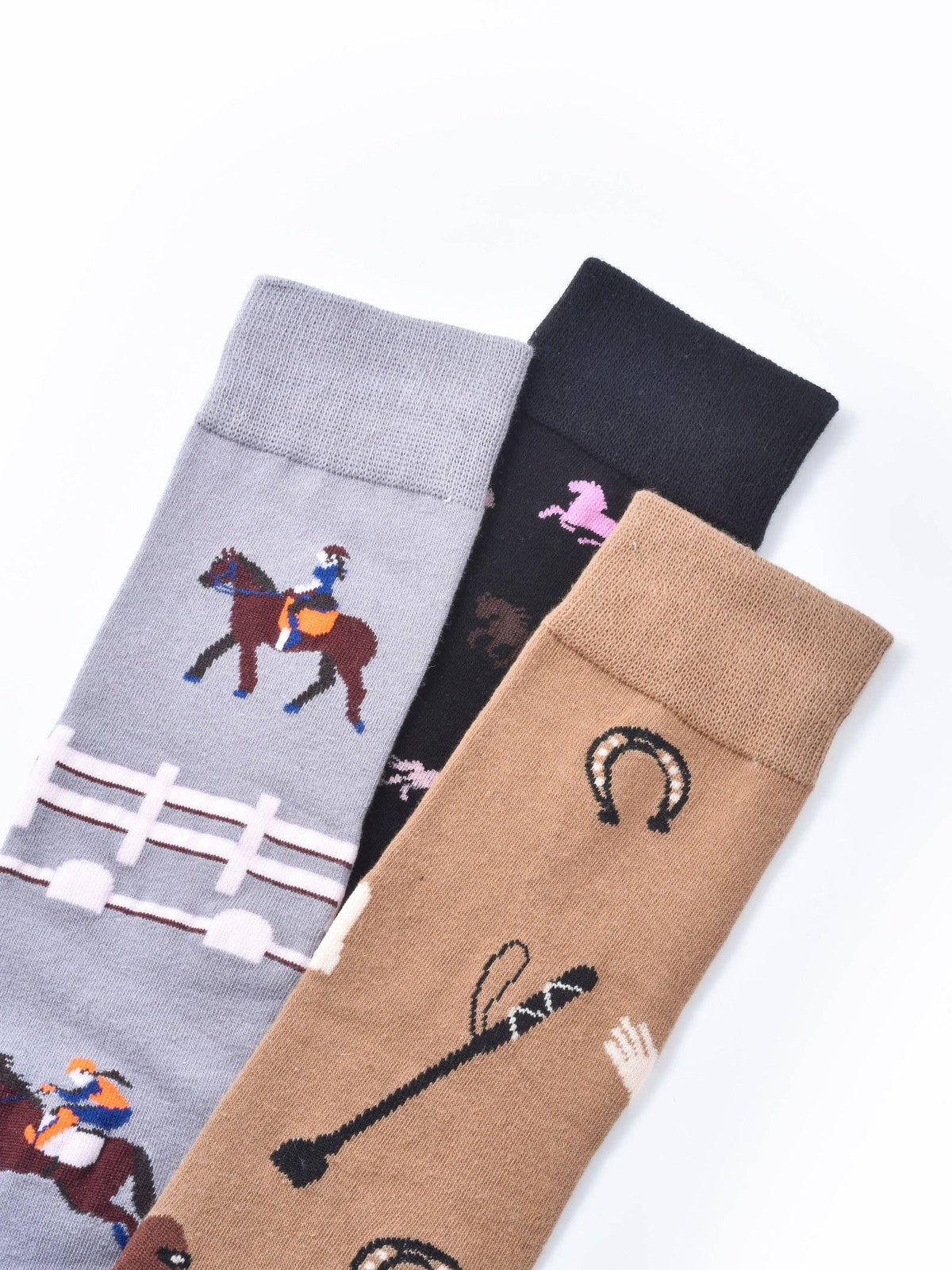 Funkyrel® Atzbranding Limited - Rufia - Horseback Rider Pattern Calf-Length Socks