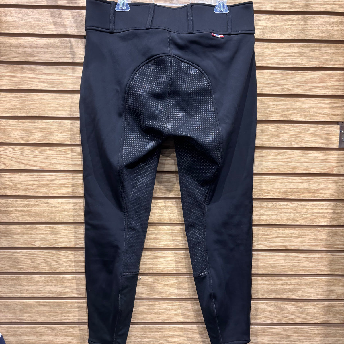 Used 34 Black Horze Fleece Lined Full Seat Winter Breeches