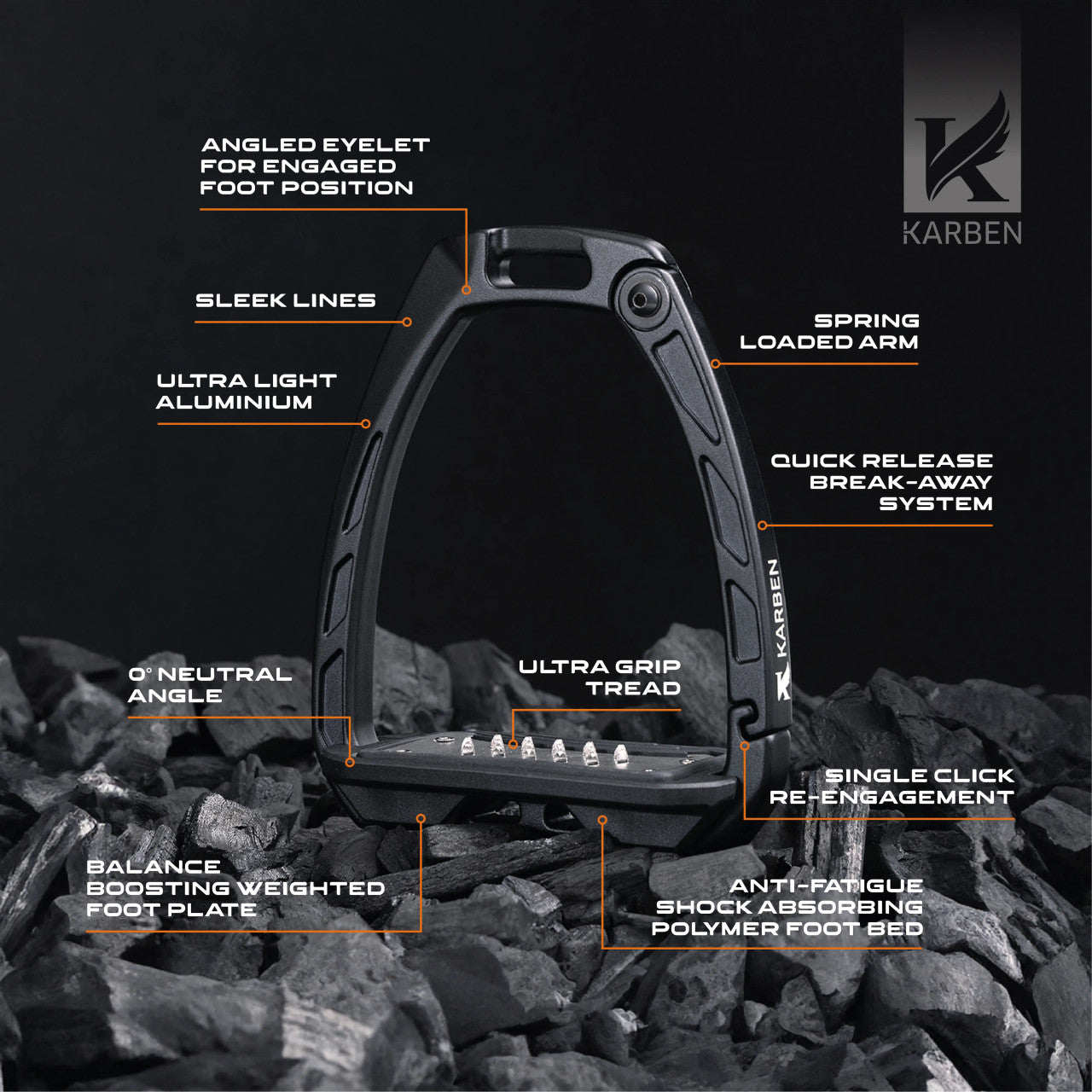 Karben Ultra Grip Stirrups - sku to order - 60035594