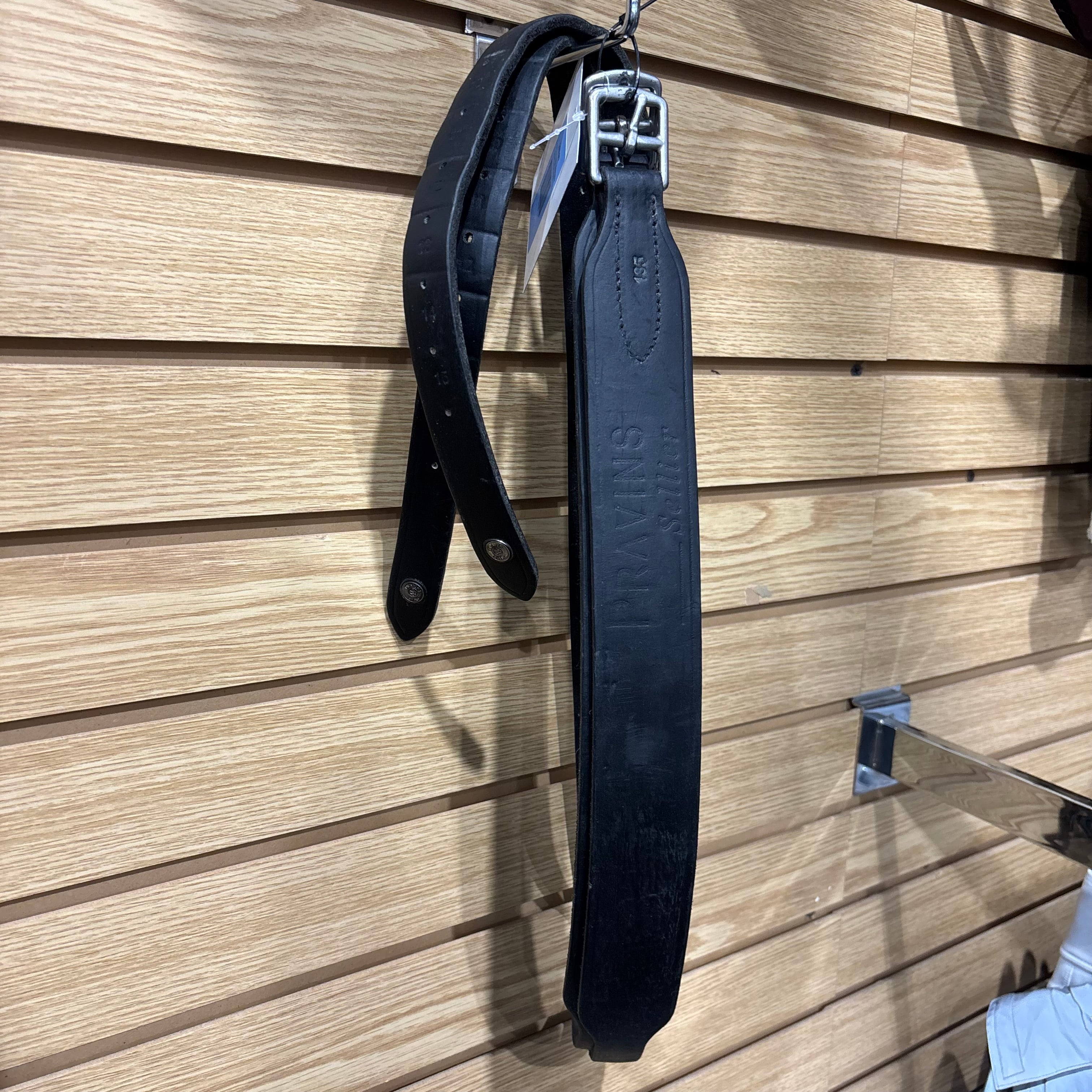 Used Pravins Sellier 135cm Wide Stirrup Leathers Black