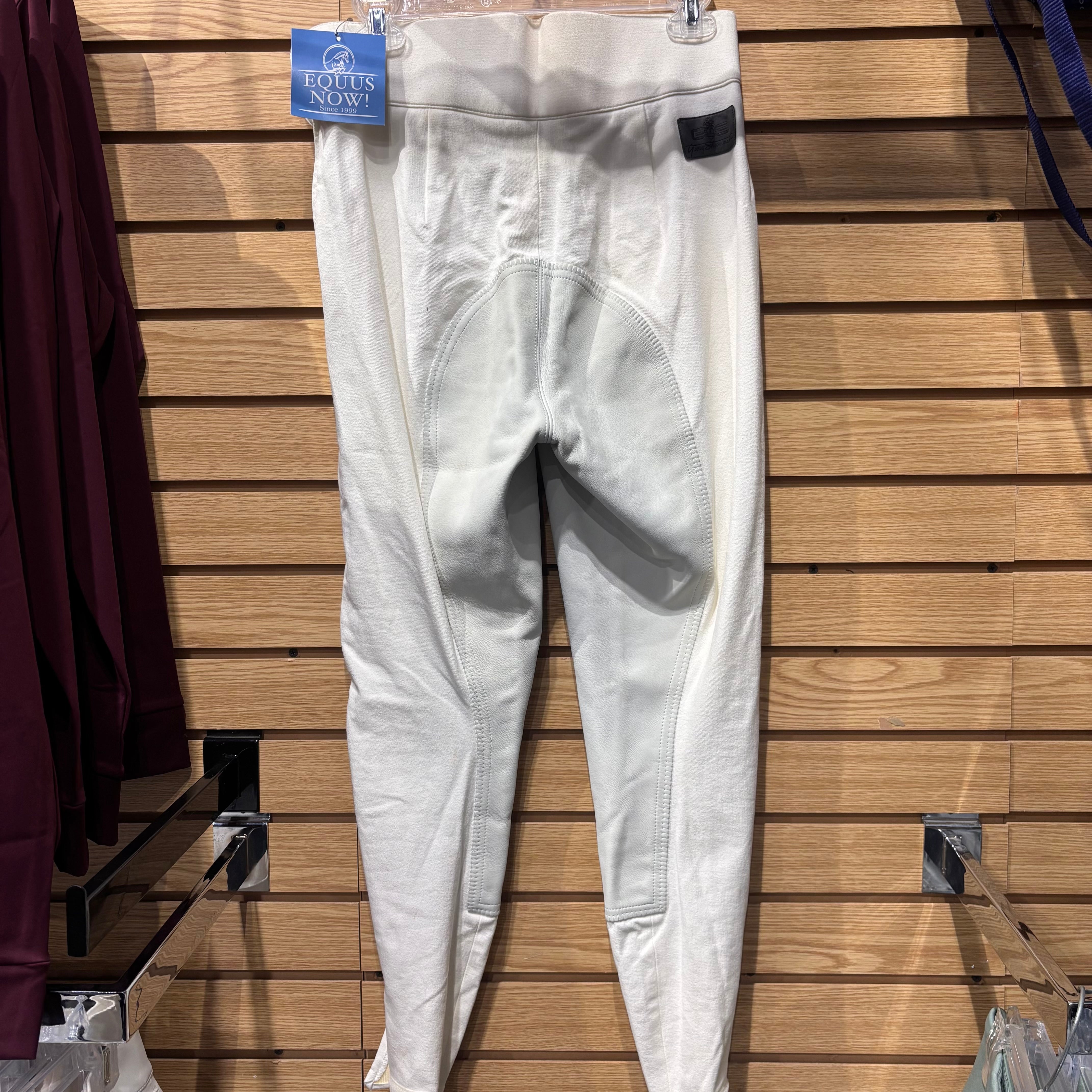 Used 30R White Full Seat Breeches