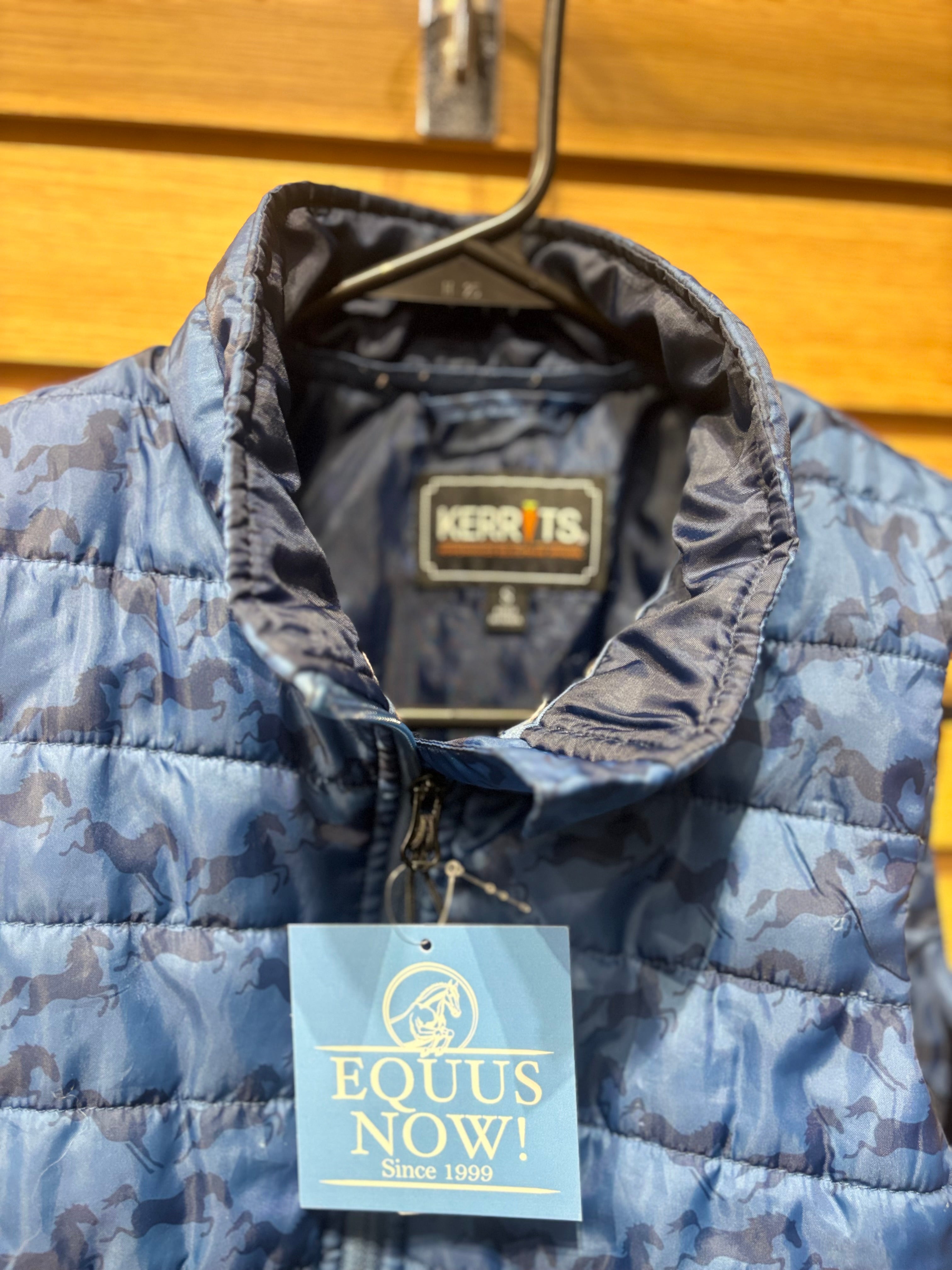 Used Youth Small Blue Kerrits Puffer Vest