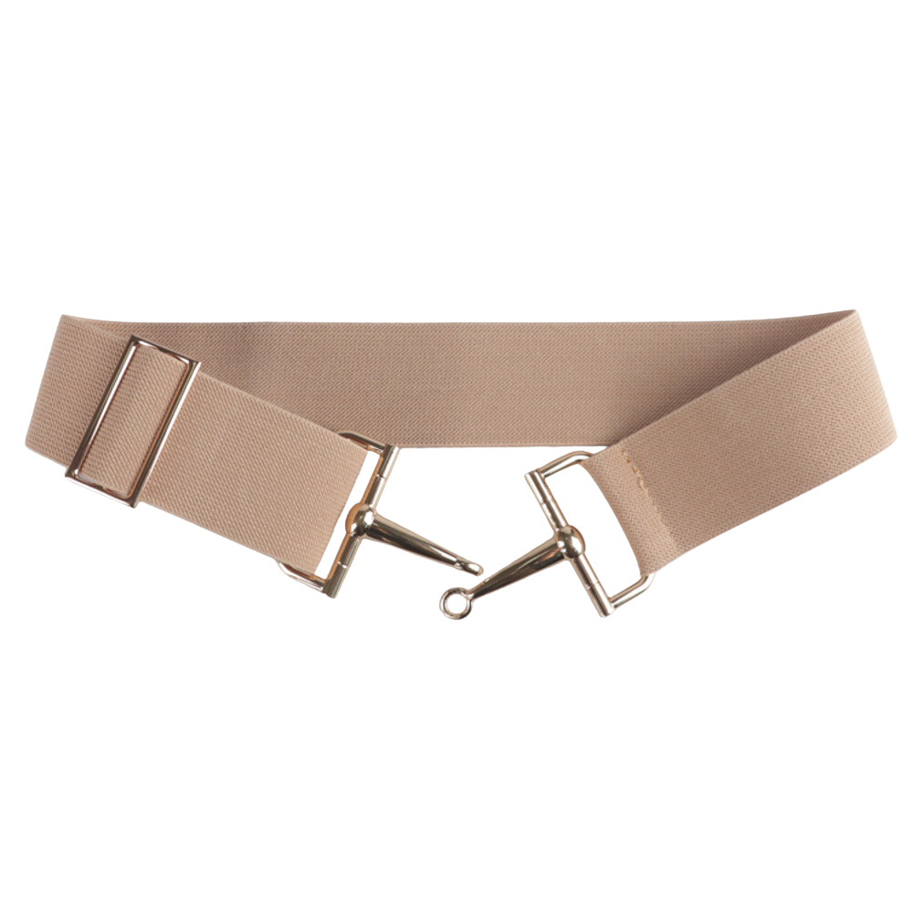 ELASTIC STRETCH BELT WITH HORSEBIT DETAIL
