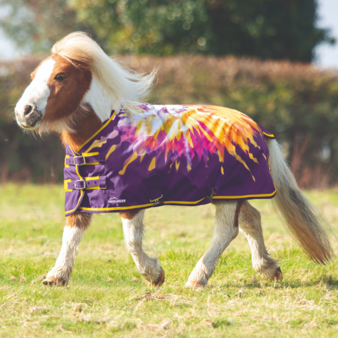 Shires Mini Highlander Turnout Blanket - Gold Tie Dye - main