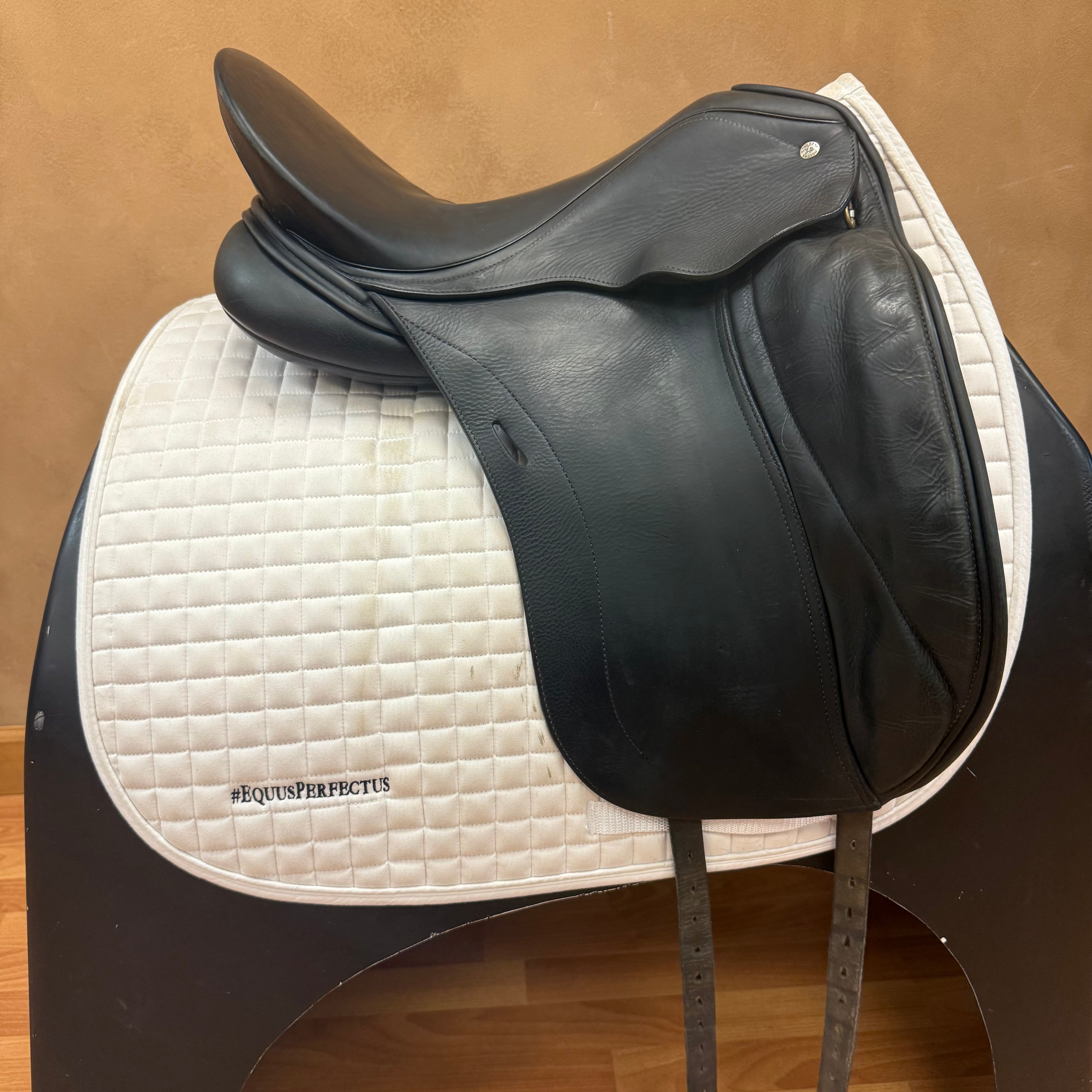 Used Schleese Custom Dressage Saddle 17" Medium Wide