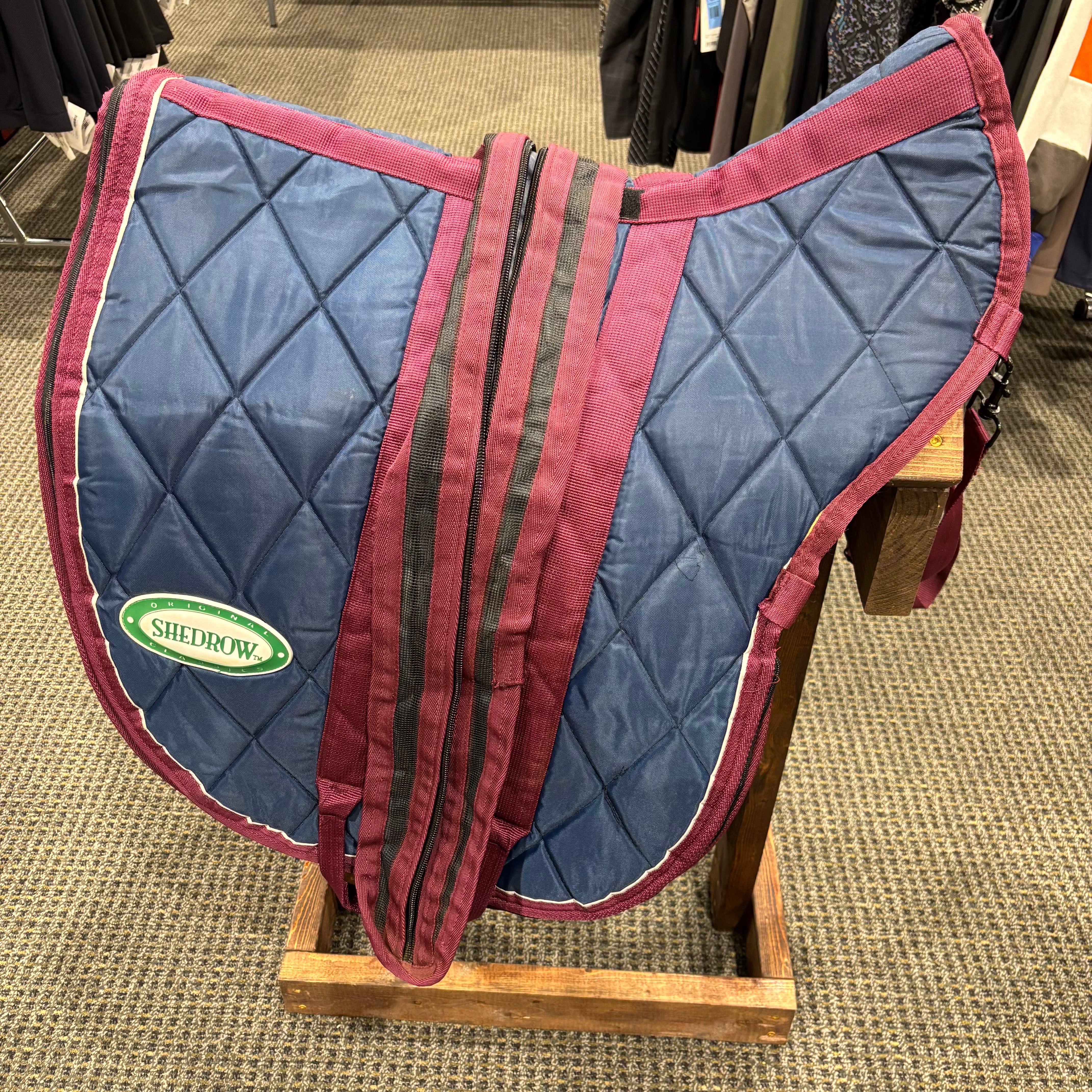 Used Navy/Red Shedrow Saddle Bag
