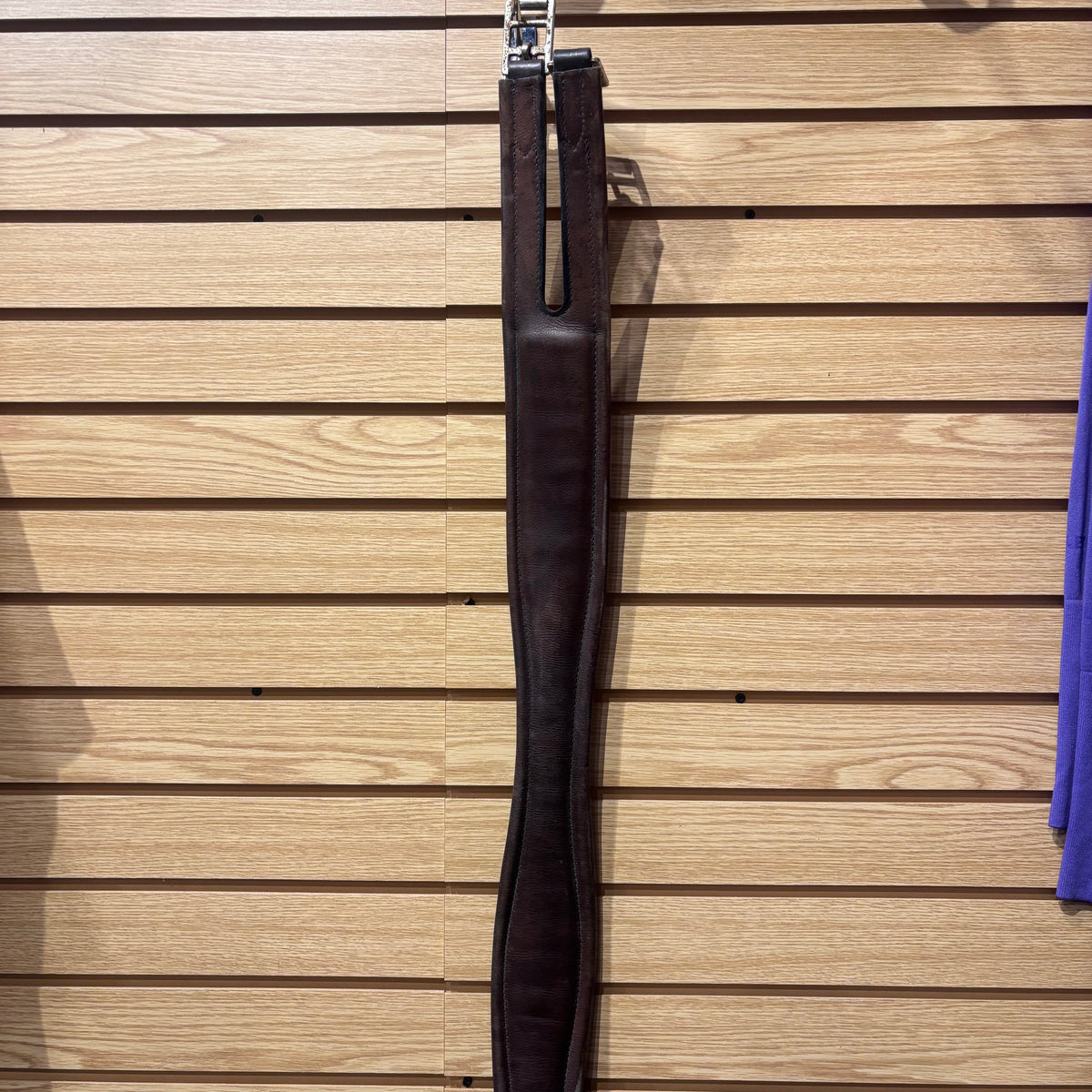 Used 58" Brown Perris Elastic One Side Leather Girth
