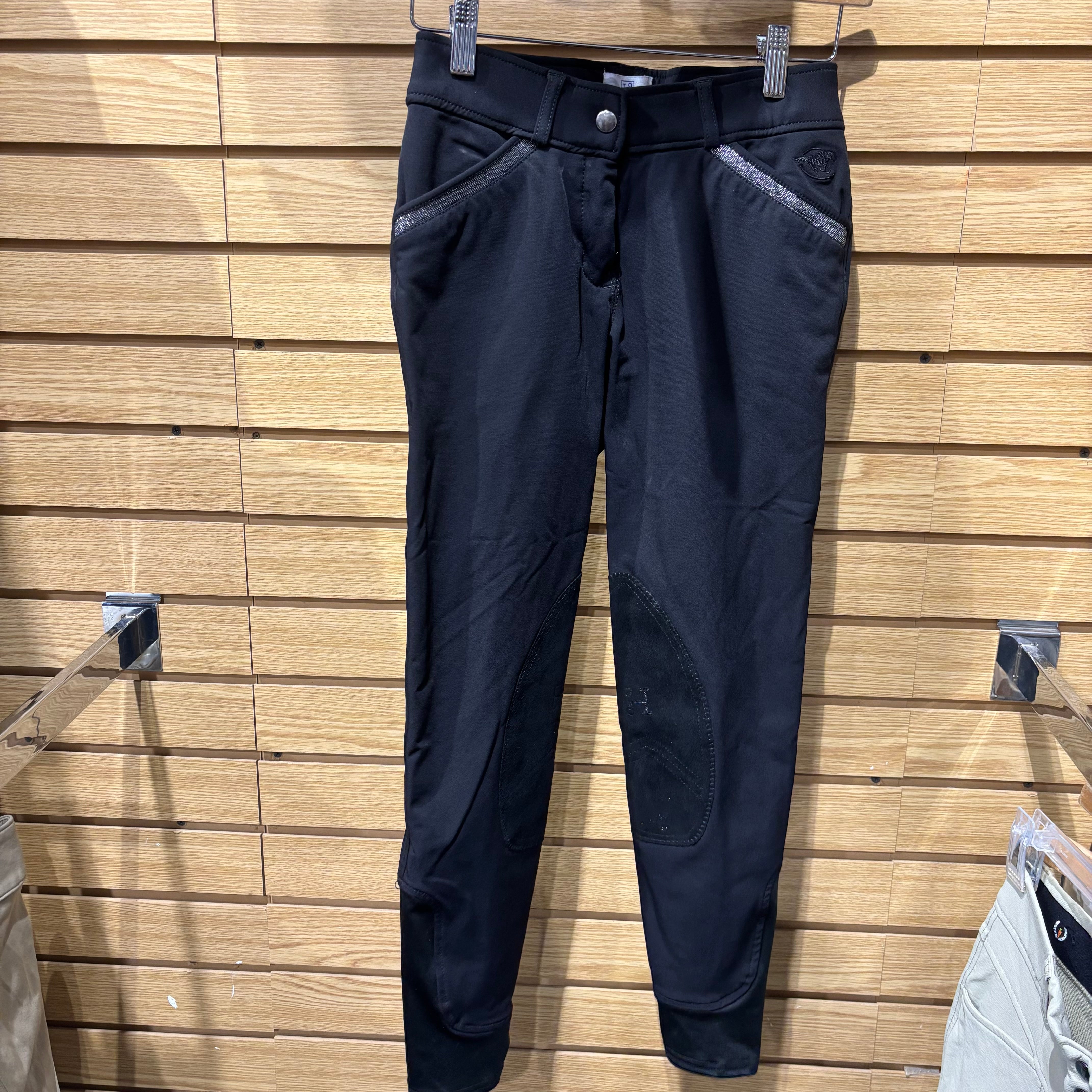 Used 24R Black Smartpak Hadley Breeches