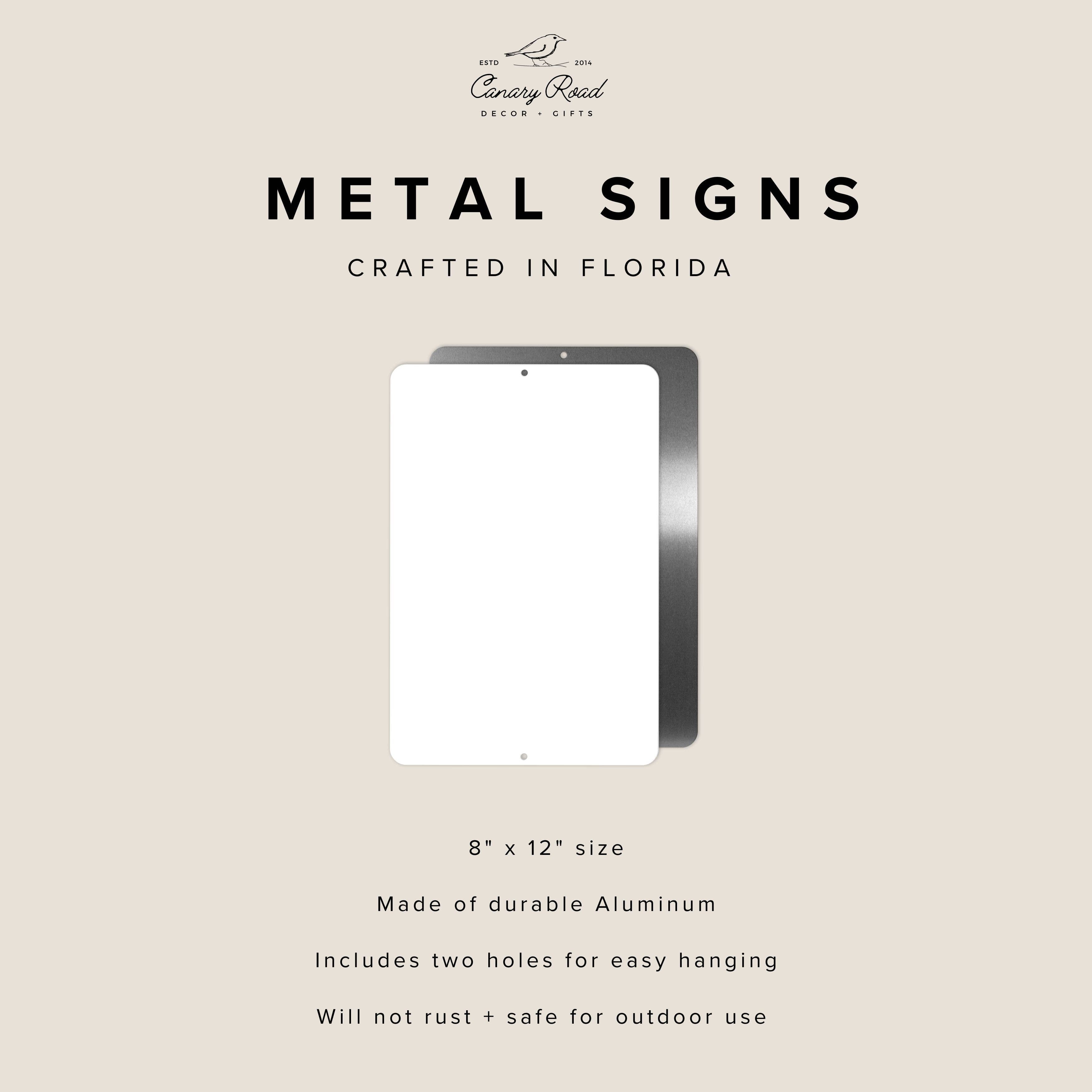 Horses are Perfect Metal Sign