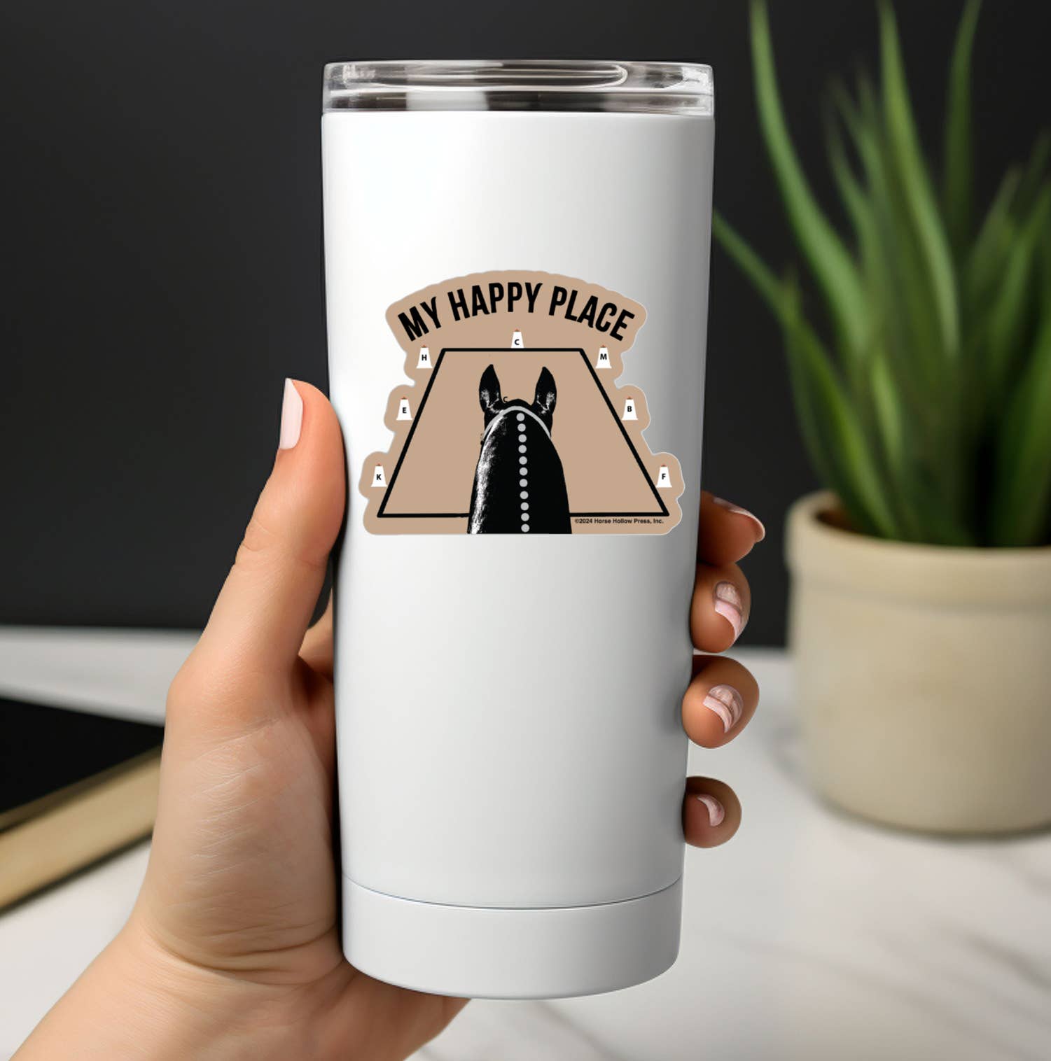 Horse Sticker Waterproof 3" | Dressage My Happy Place