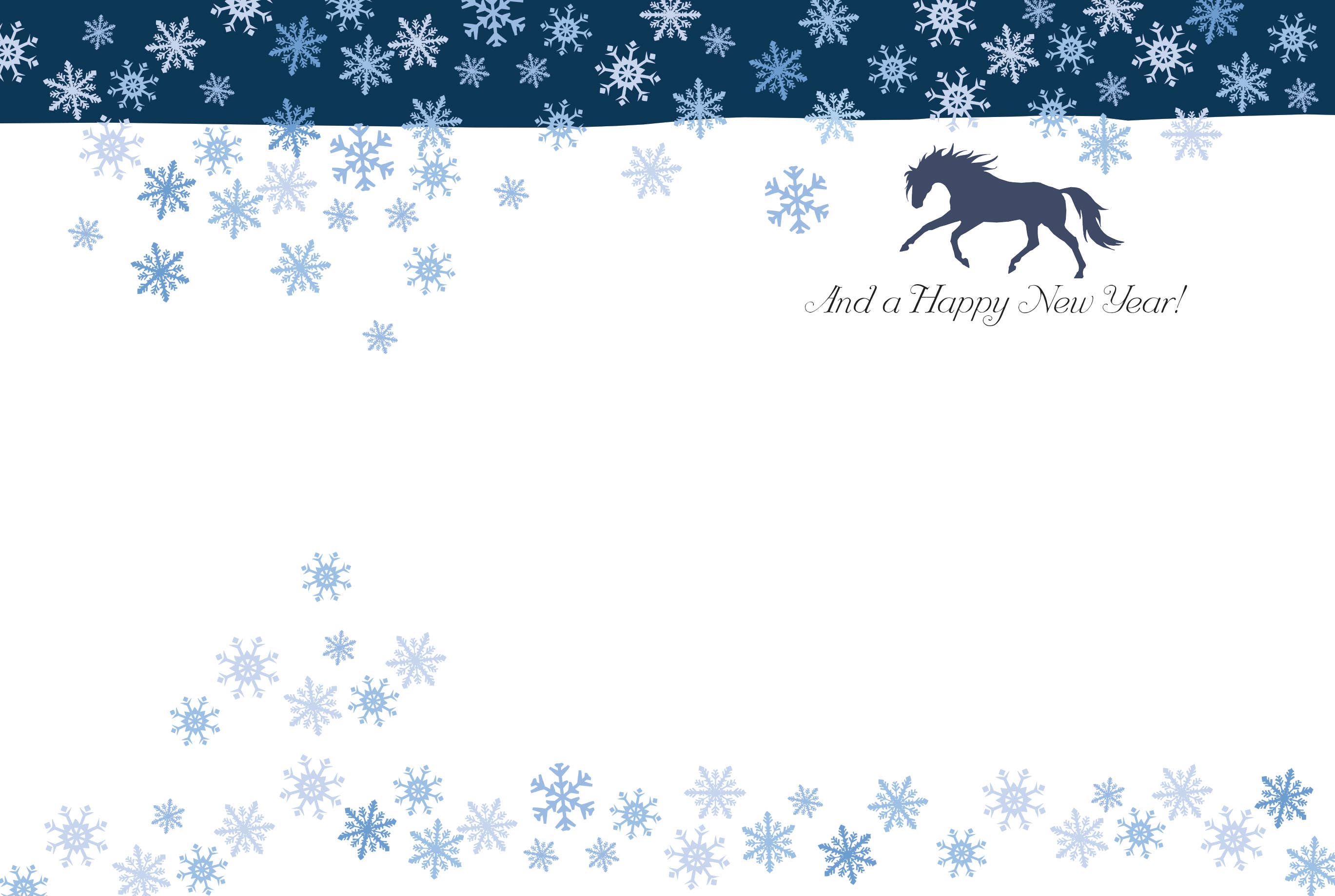 Horse Hollow Press - Horse Christmas Card / Horse & Snow / Holiday Greeting Card
