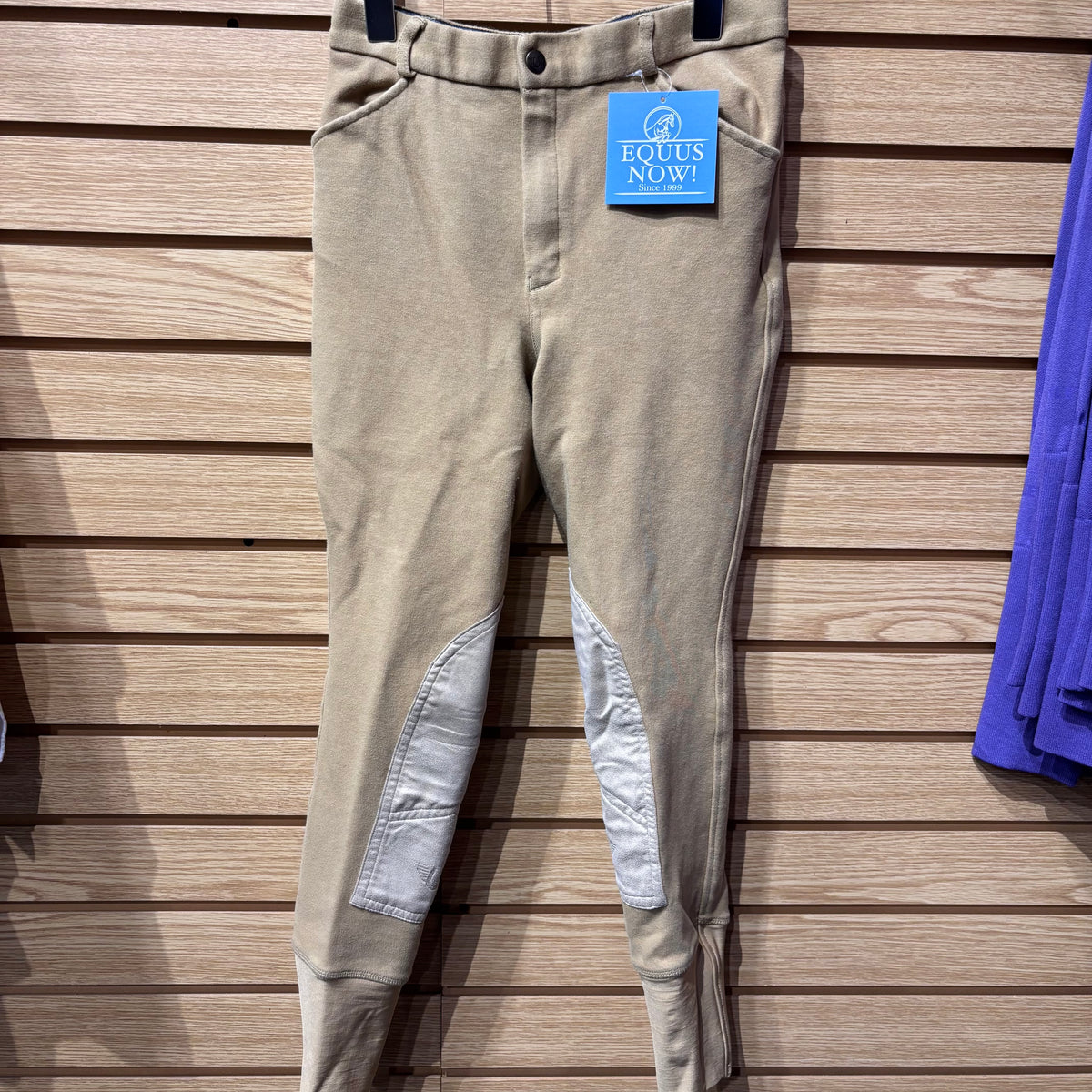 Used Youth 16 Tan Tuffrider Knee Patch Breeches