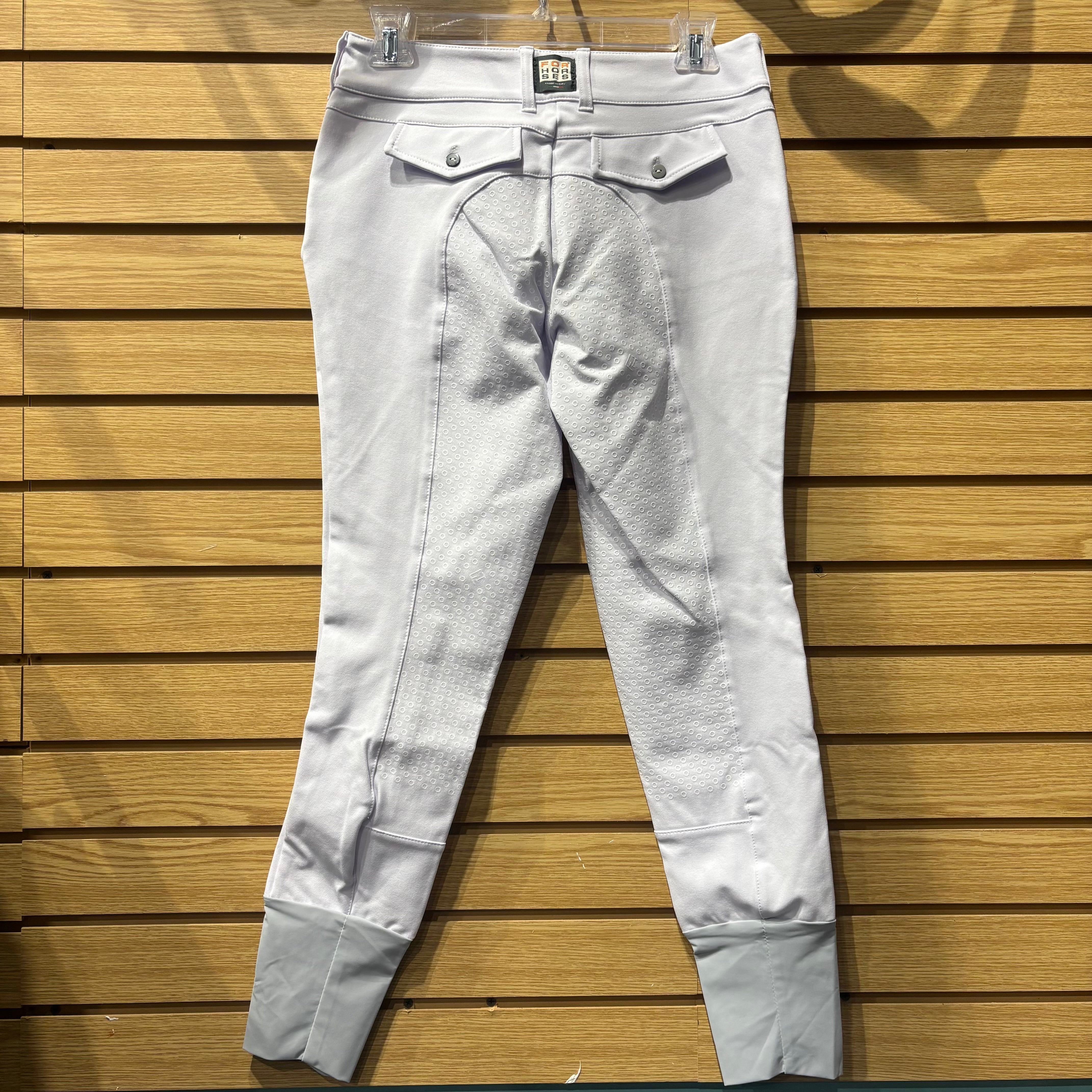 Used FOR HORSES Winnie 30 White Full Seat Breeches