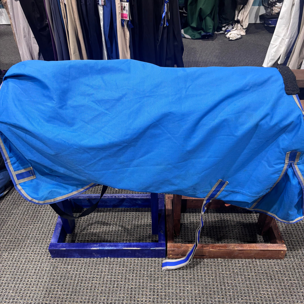 Used 58" Blue Schneiders Medium Turnout Blanket