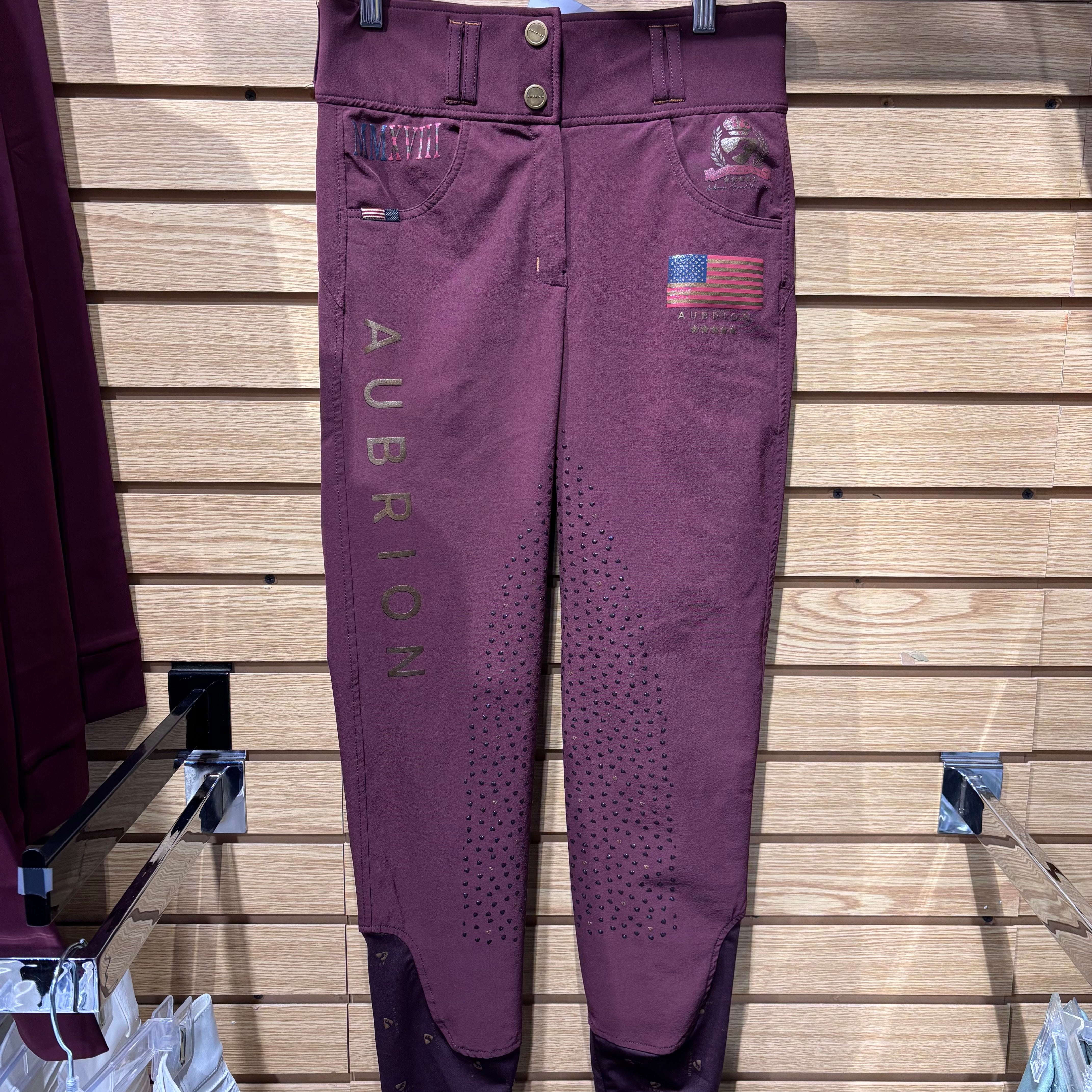 Used 26 Burgundy Aubrion Full Seat Breeches