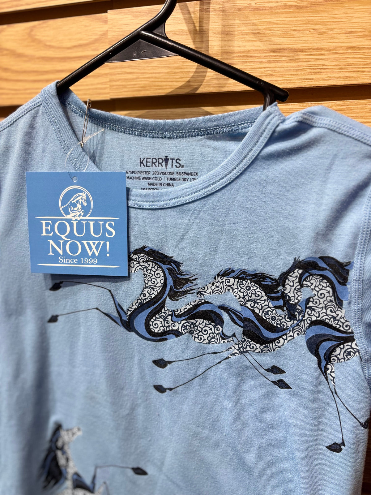 Used Youth Medium Blue Kerrits Tee