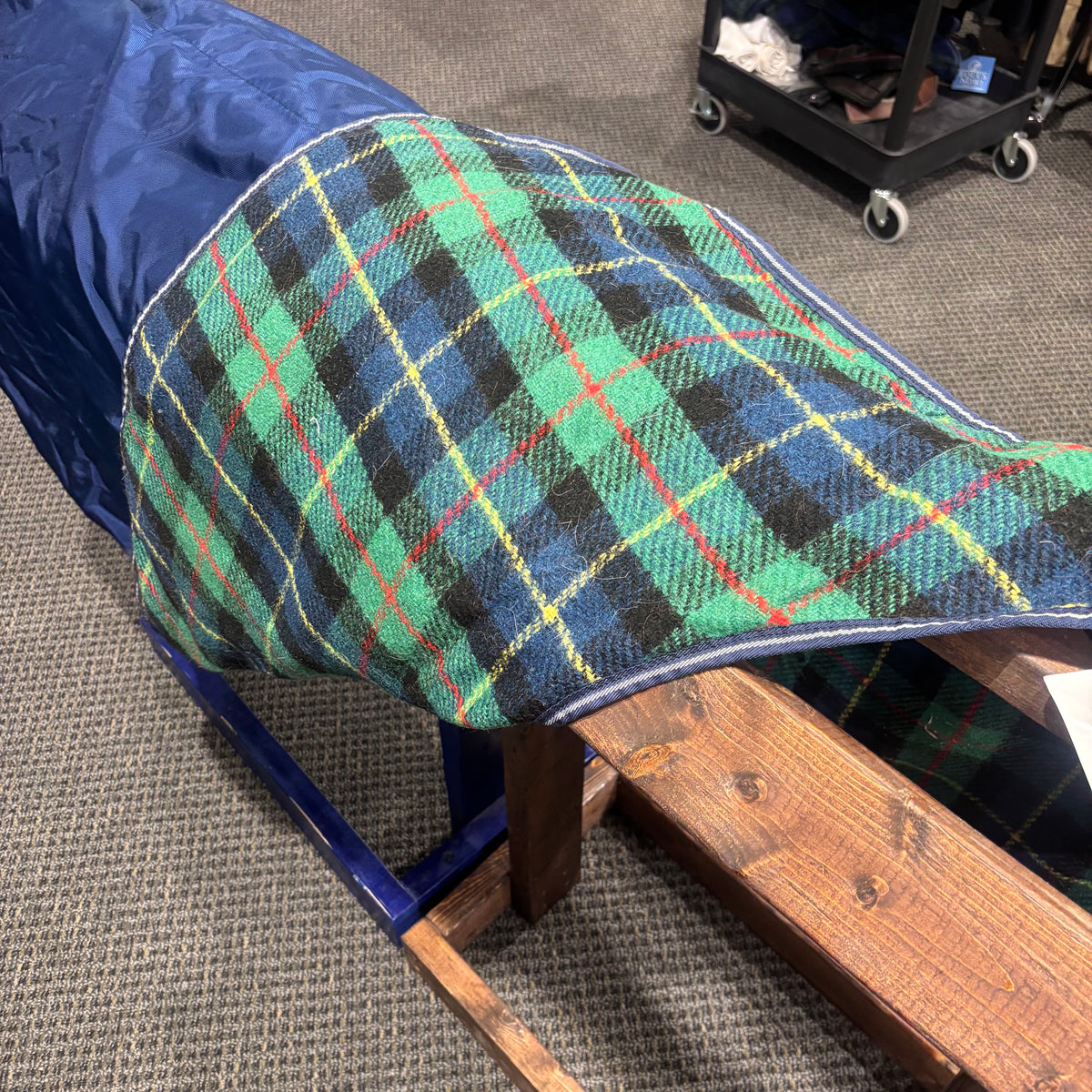 Used Blue/Green Plaid Horseware Quarter Sheet