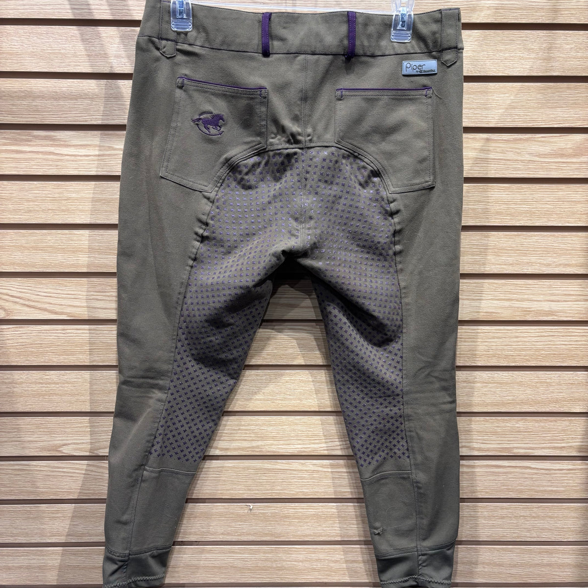 Used 36R Green/Purple Smartpak Piper Full Seat Breeches