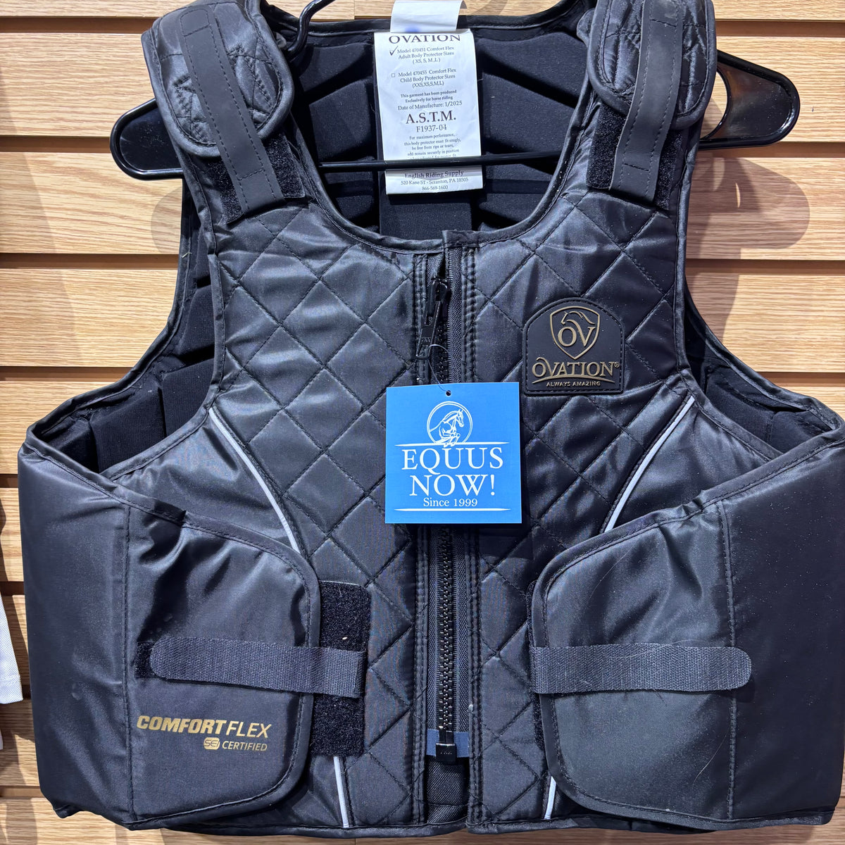 Used Adult Medium Black Ovation Comfortflex Body Protector