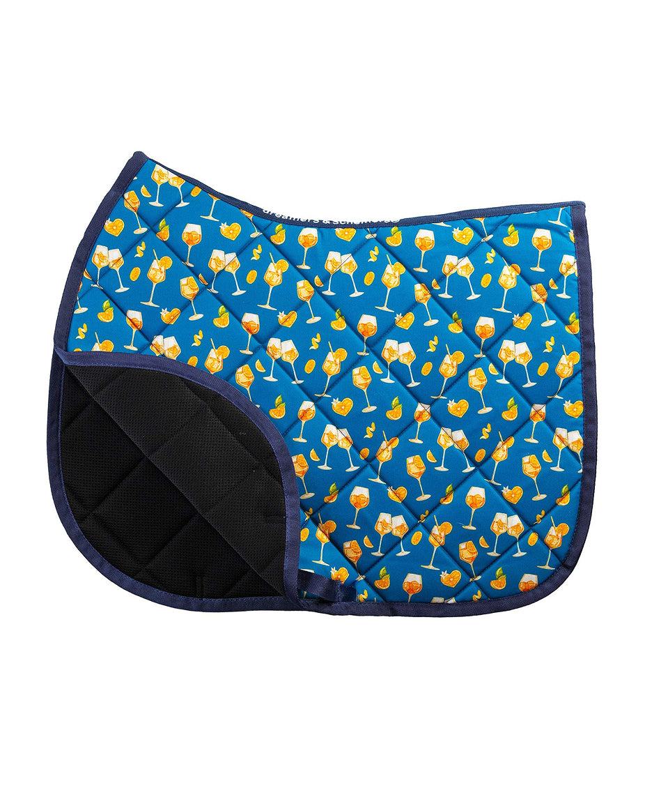 Dreamers & Schemers All Purpose Saddle Pad - Aperol Spritz