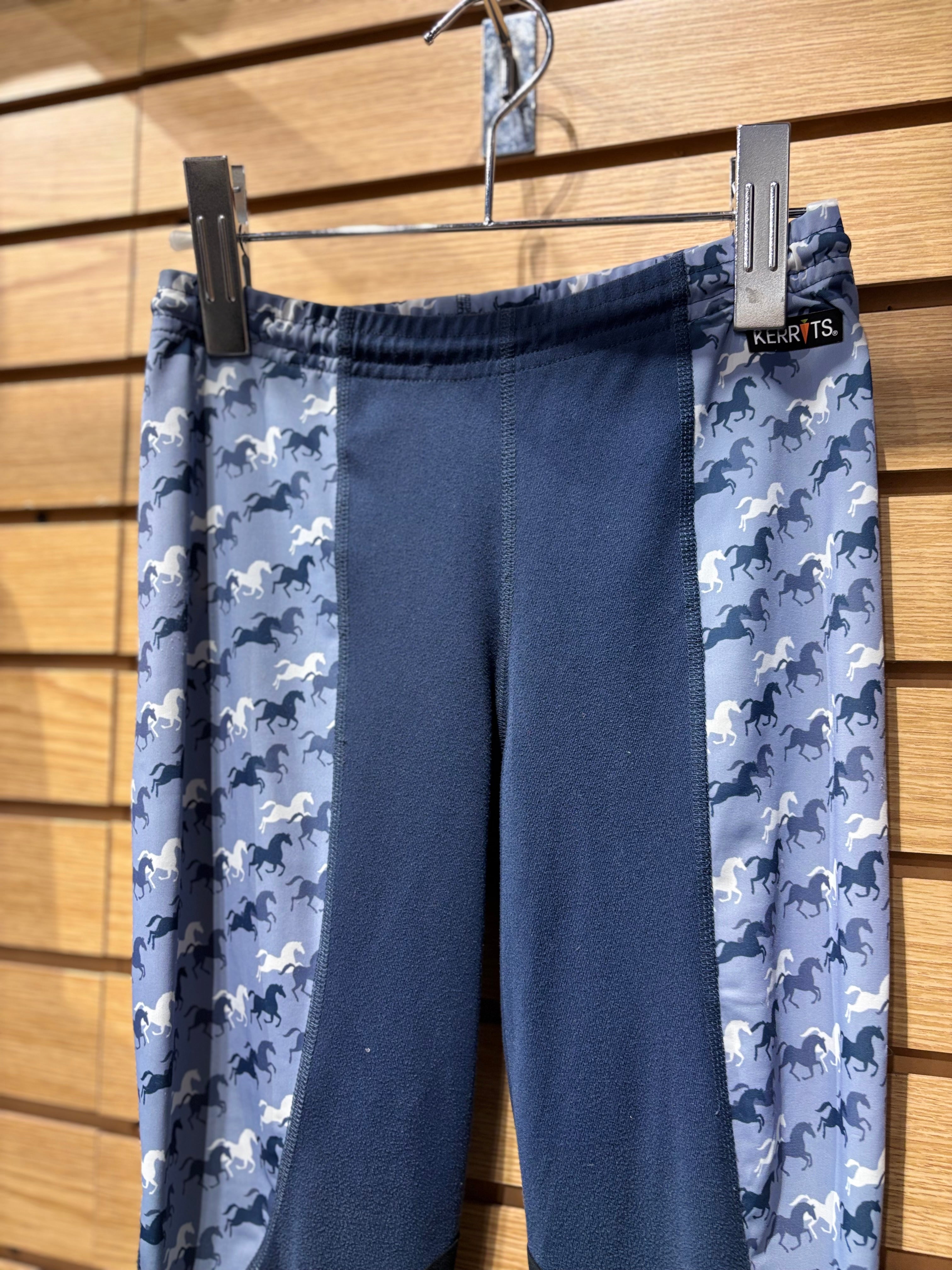 Used Youth Large Blue Kerrits Riding Tights