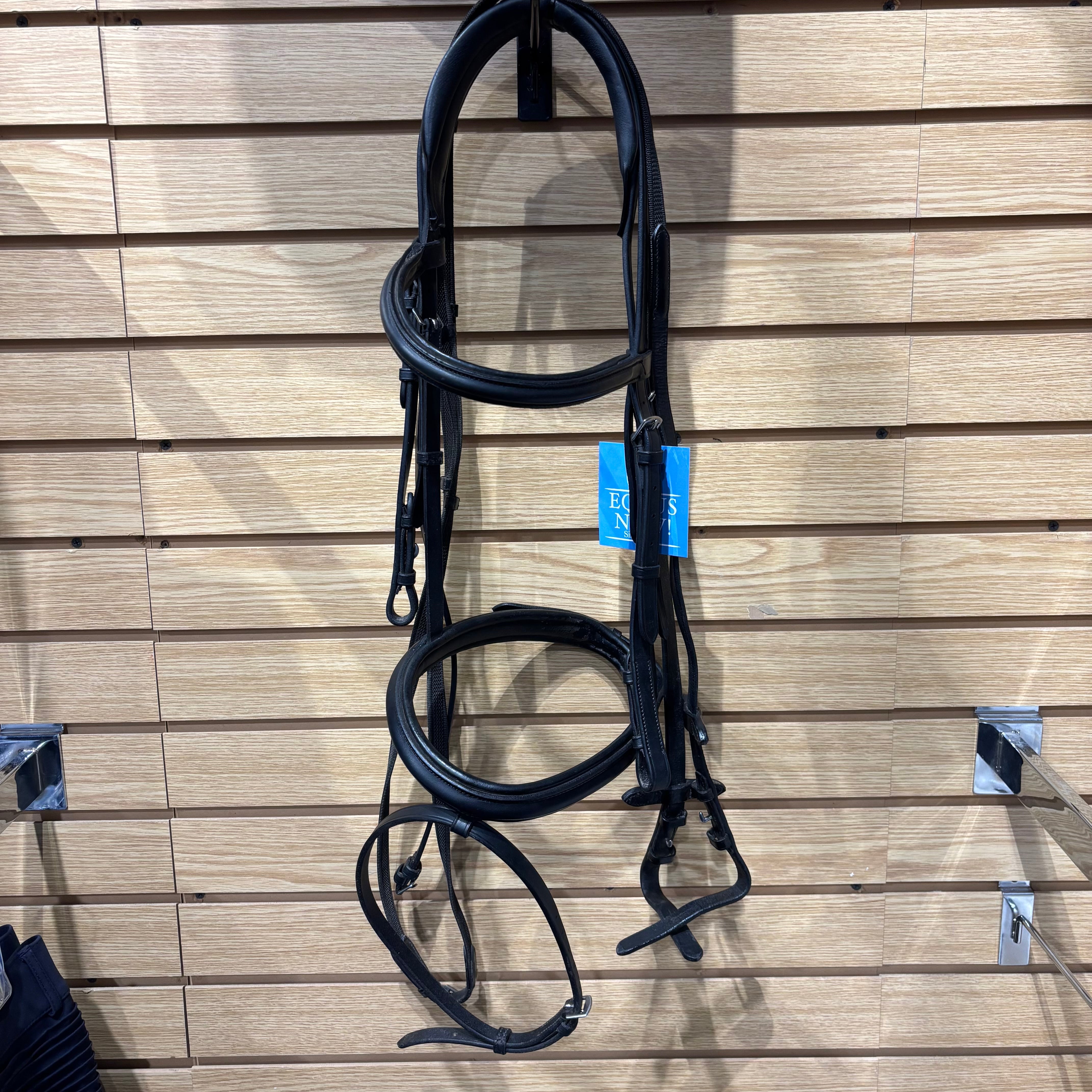 Used Warmblood Black Dressage Bridle with Reins