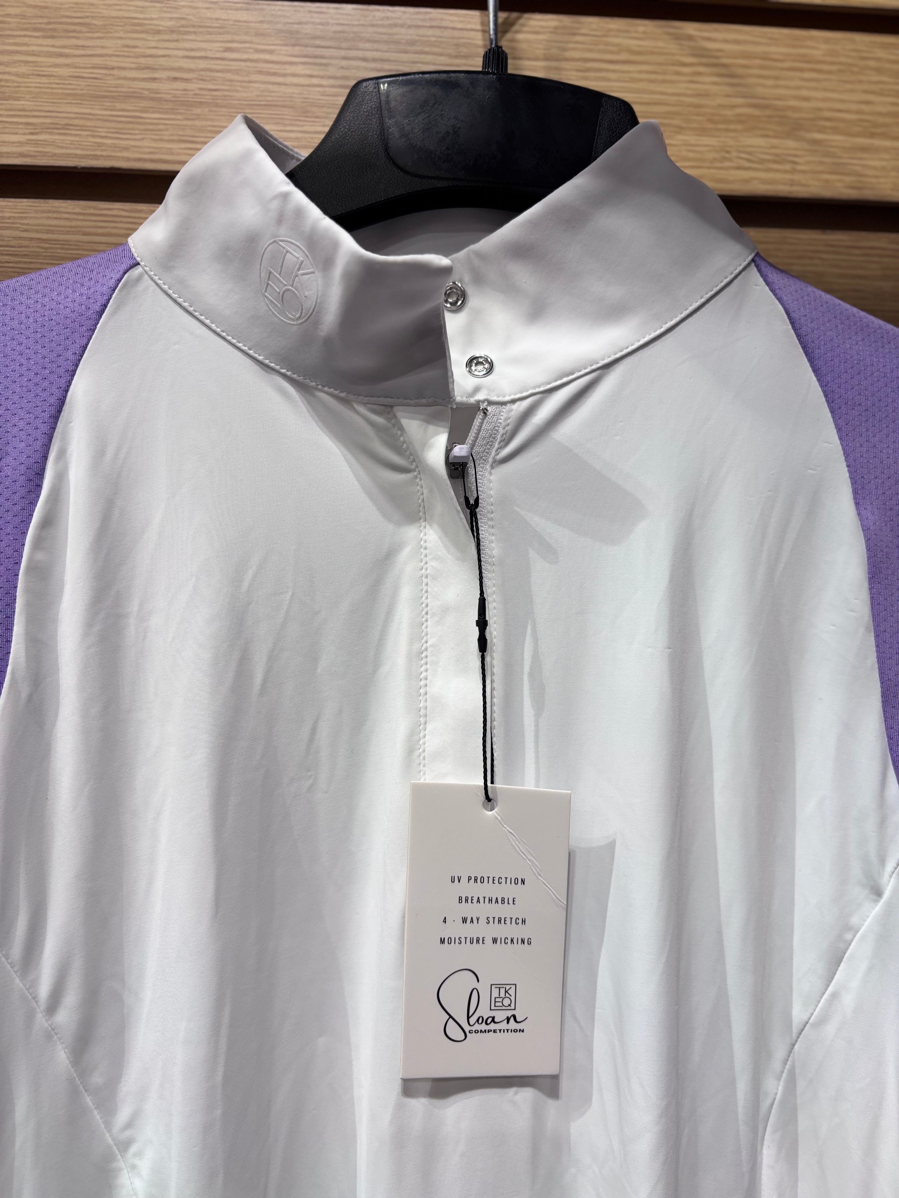 Used TEKEQ Sloan XL White/Purple Show Shirt