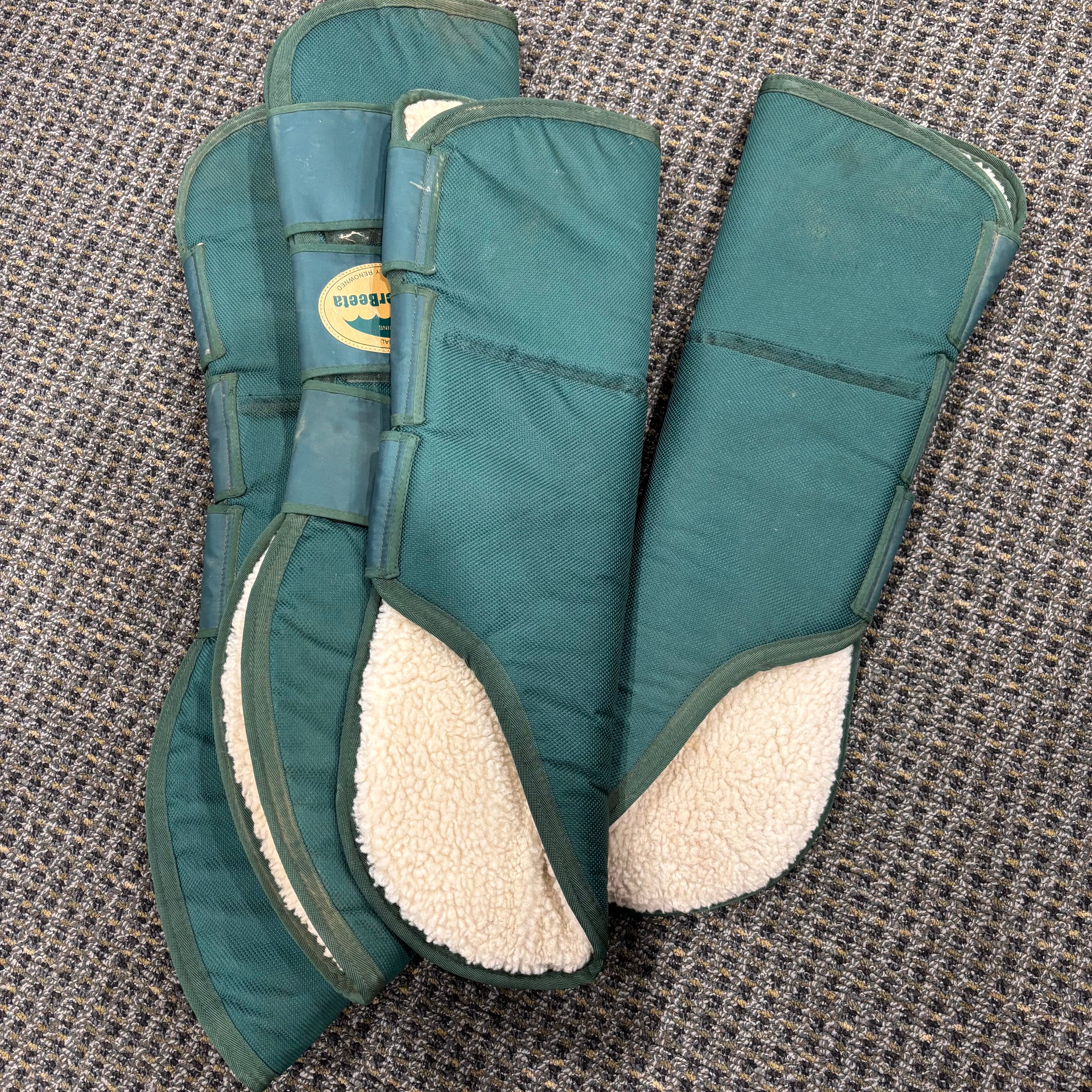 Used Weatherbeeta Fleece Lined Green Shipping Boots Horse