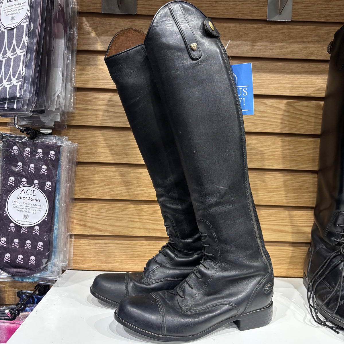 Used US 4 Tall/X-Slim Black Ariat Heritage Field Boots