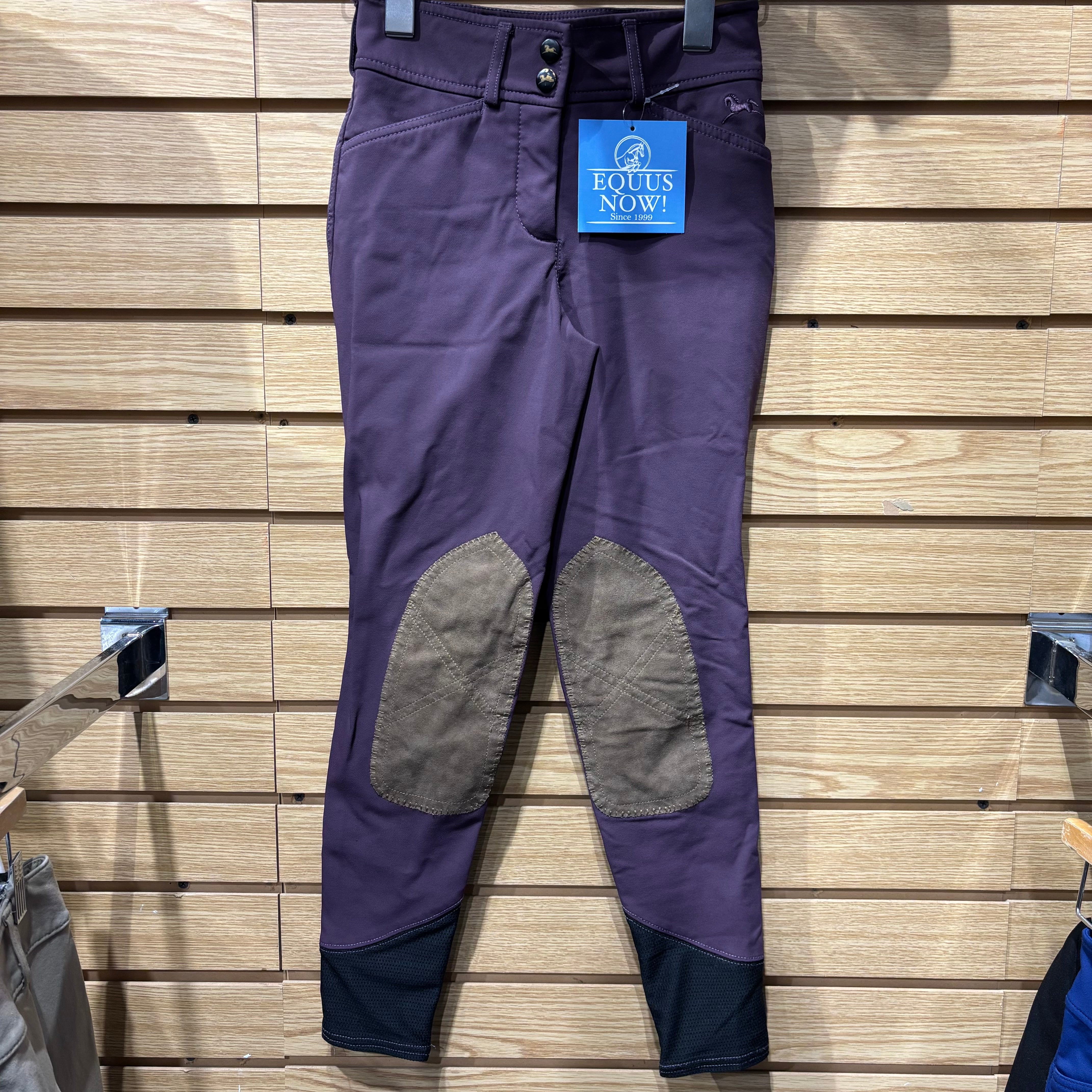 Used RJ Classics 10R Plum Kids Knee Patch Breeches