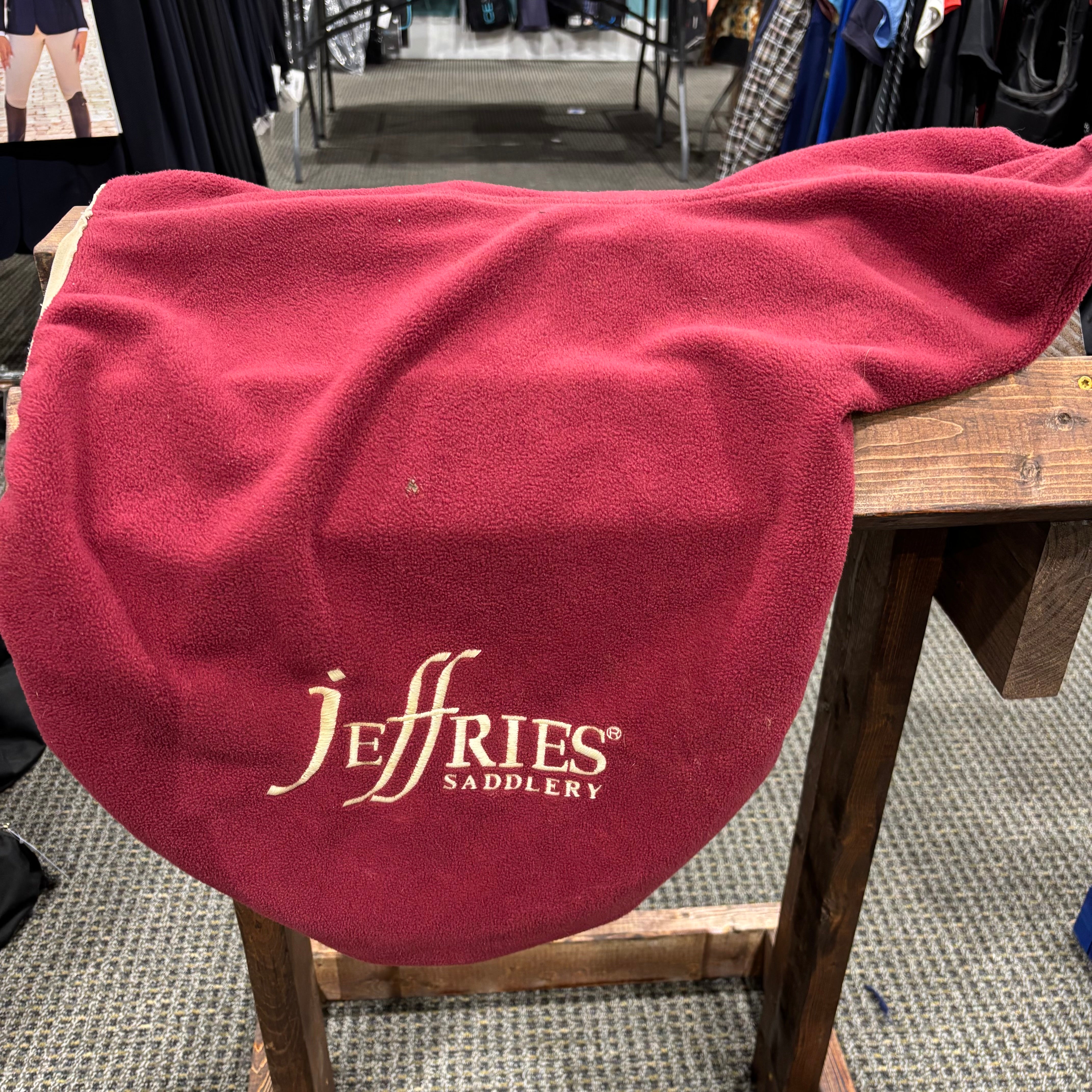 Used Medium Jeffries Maroon Fleece Saddle Cover