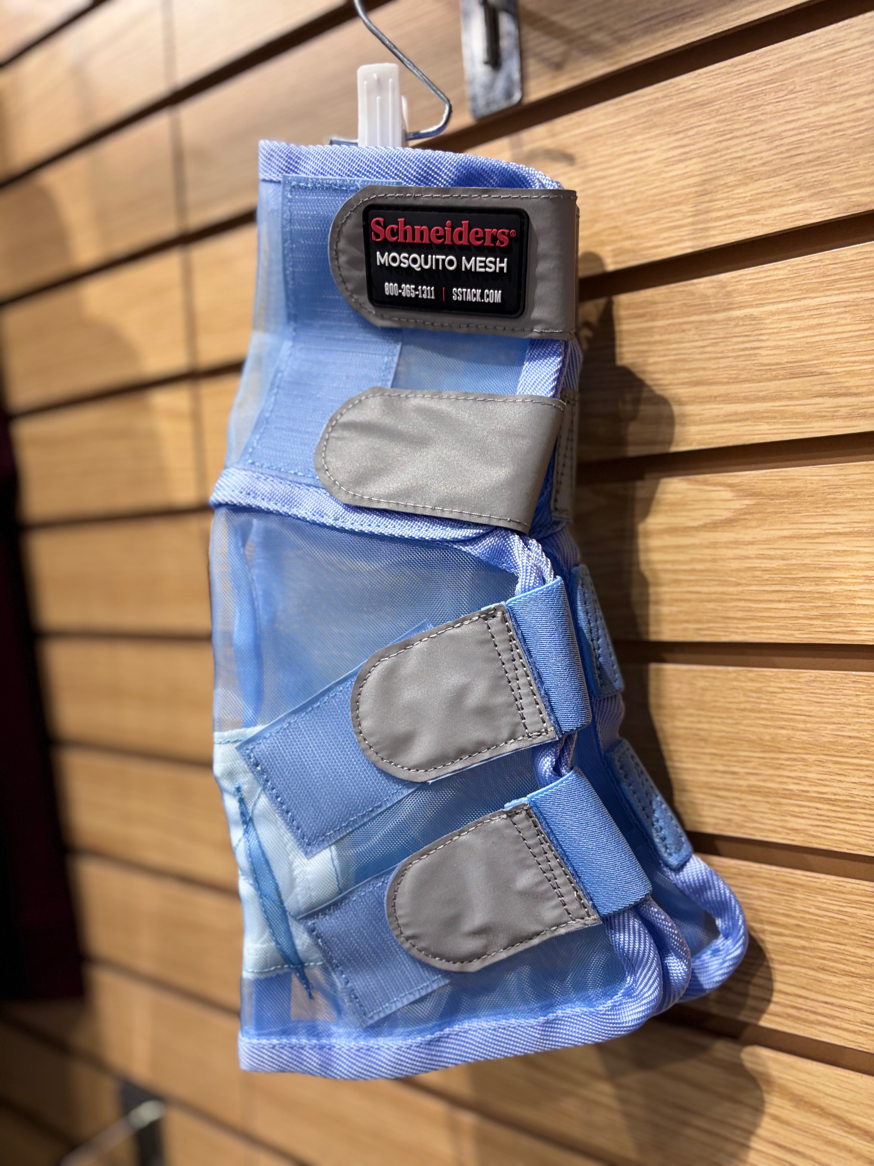Used Medium Blue Schneiders Mosquito Mesh Fly Boots
