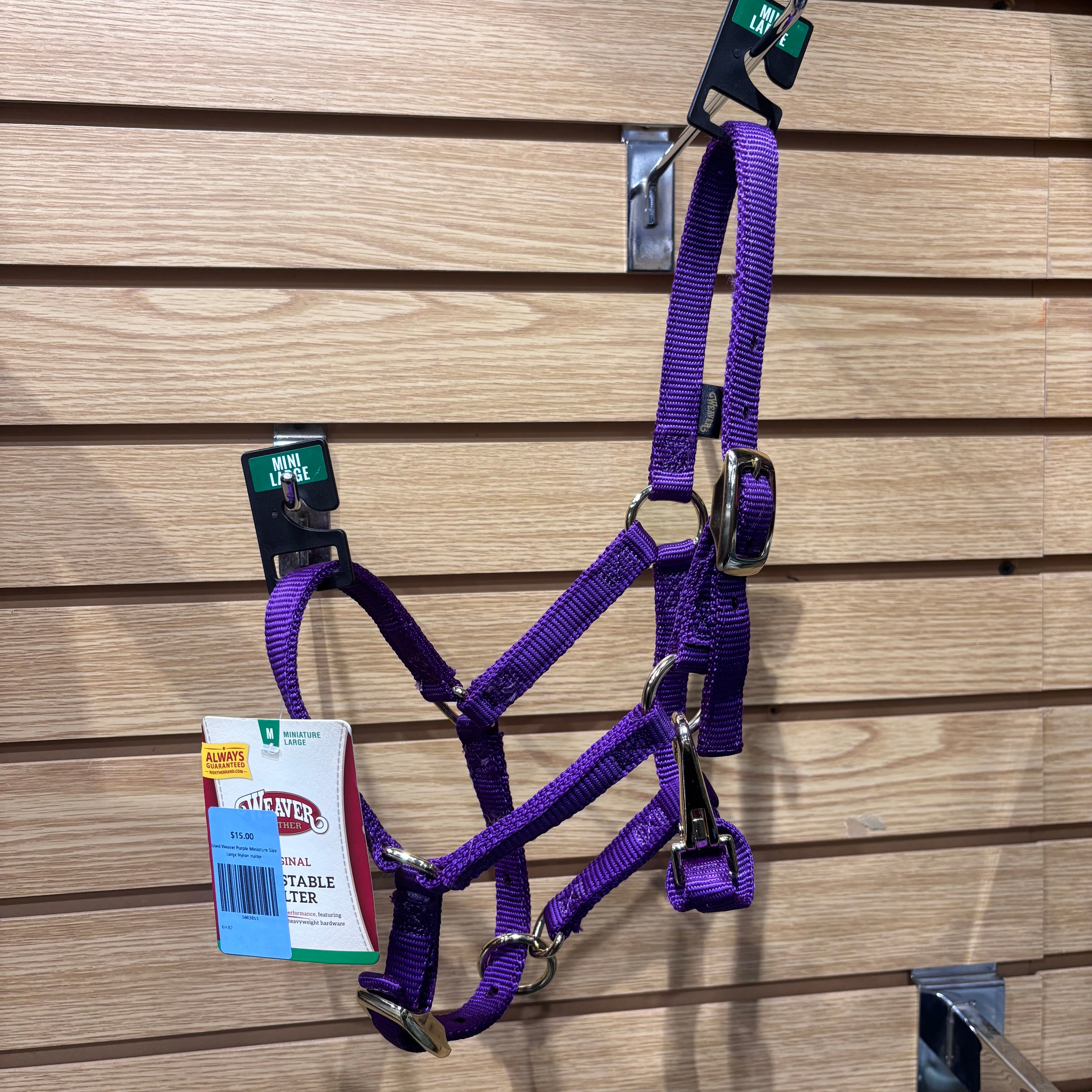 Used Weaver Purple Miniature Size Large Nylon Halter