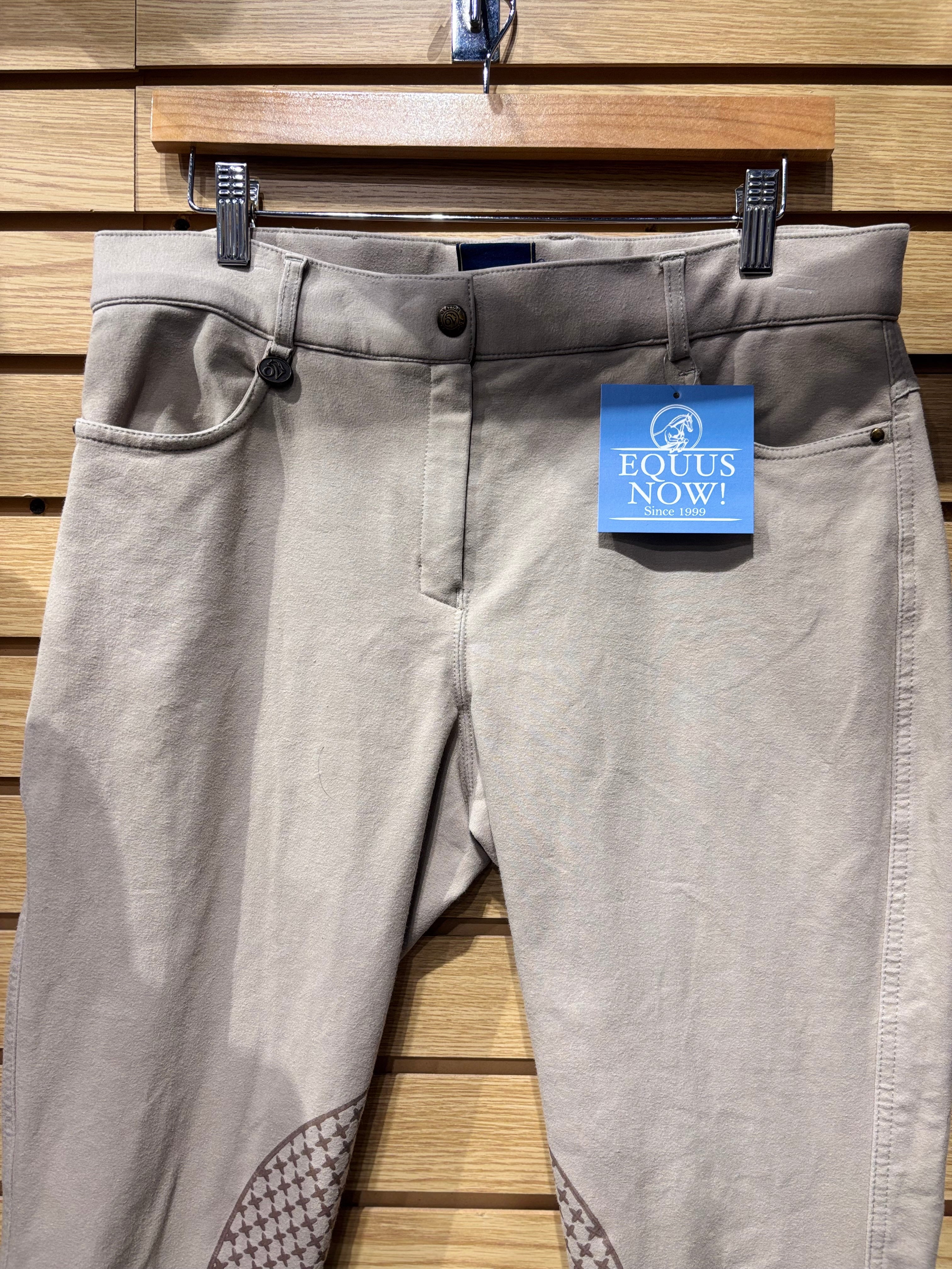 Used 32R Ovation Knee Patch Breeches Tan