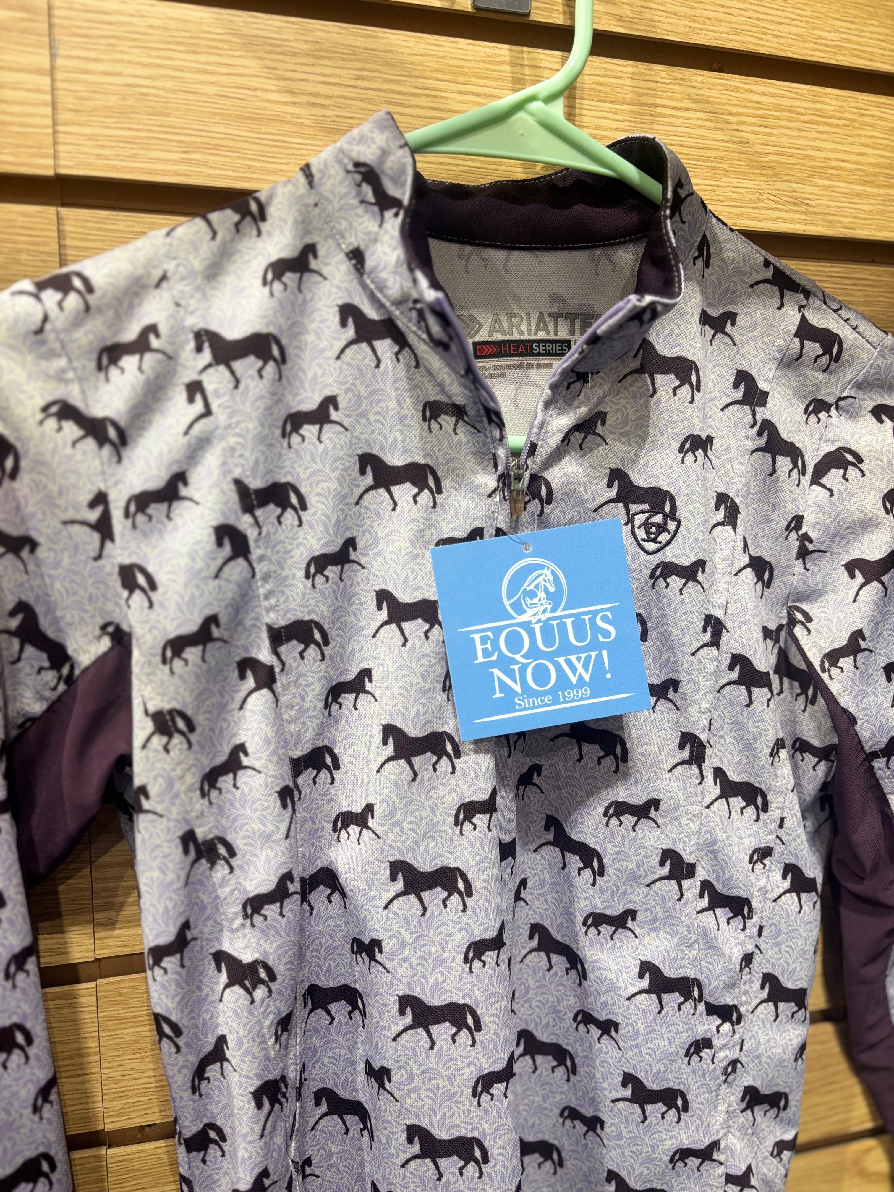 Used Youth Large Purple/Horse Print AriatTek Sun Shirt