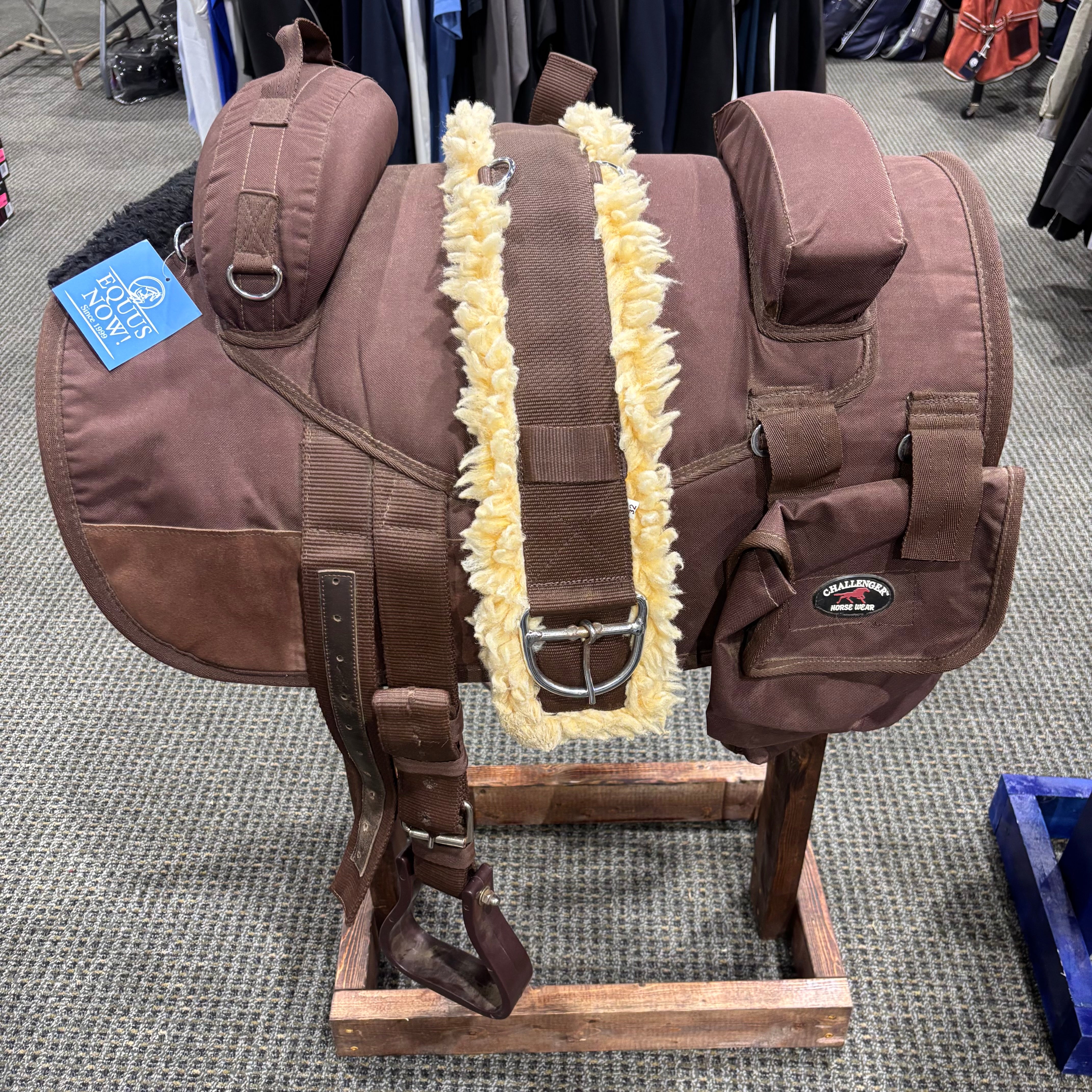 Used Brown Western/Trail Treeless Saddle