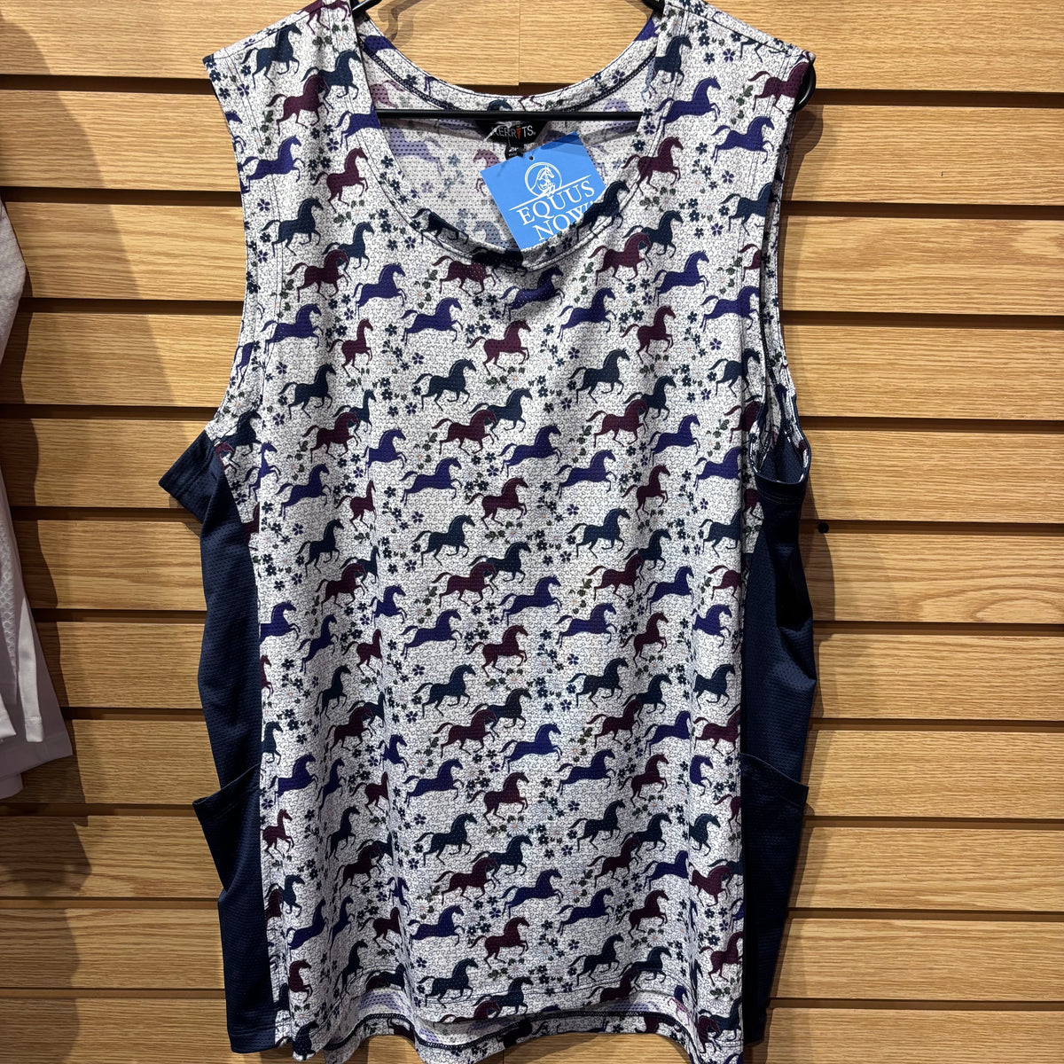 Used 2XL Horse Print Kerrits Summer Riding Tank