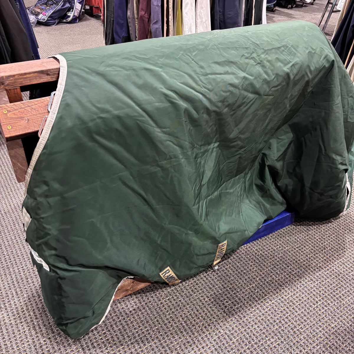 Used 78" Green Rambo Heavyweight Turnout Blanket